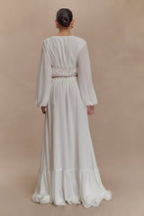 Carlie Chiffon Maxi Skirt - Ivory