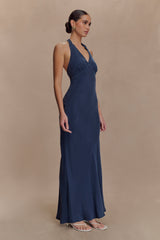 Louisiana Halter Maxi Dress - Navy
