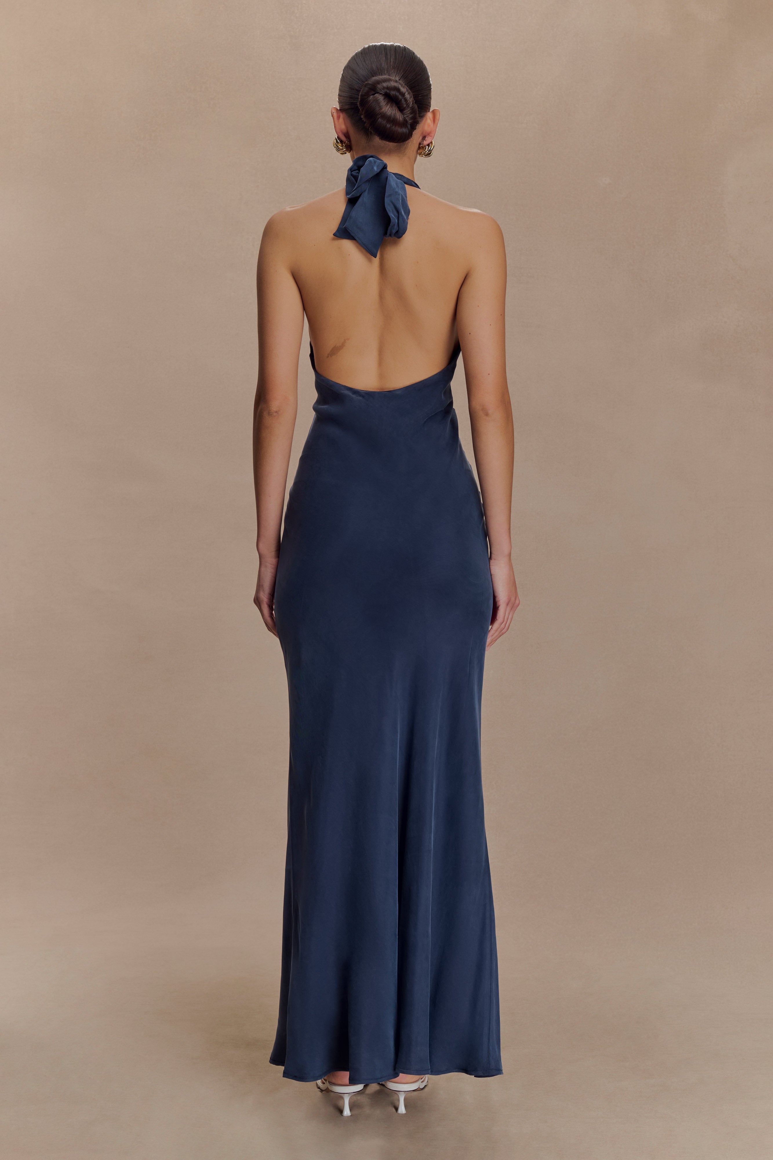 Louisiana Halter Maxi Dress - Navy