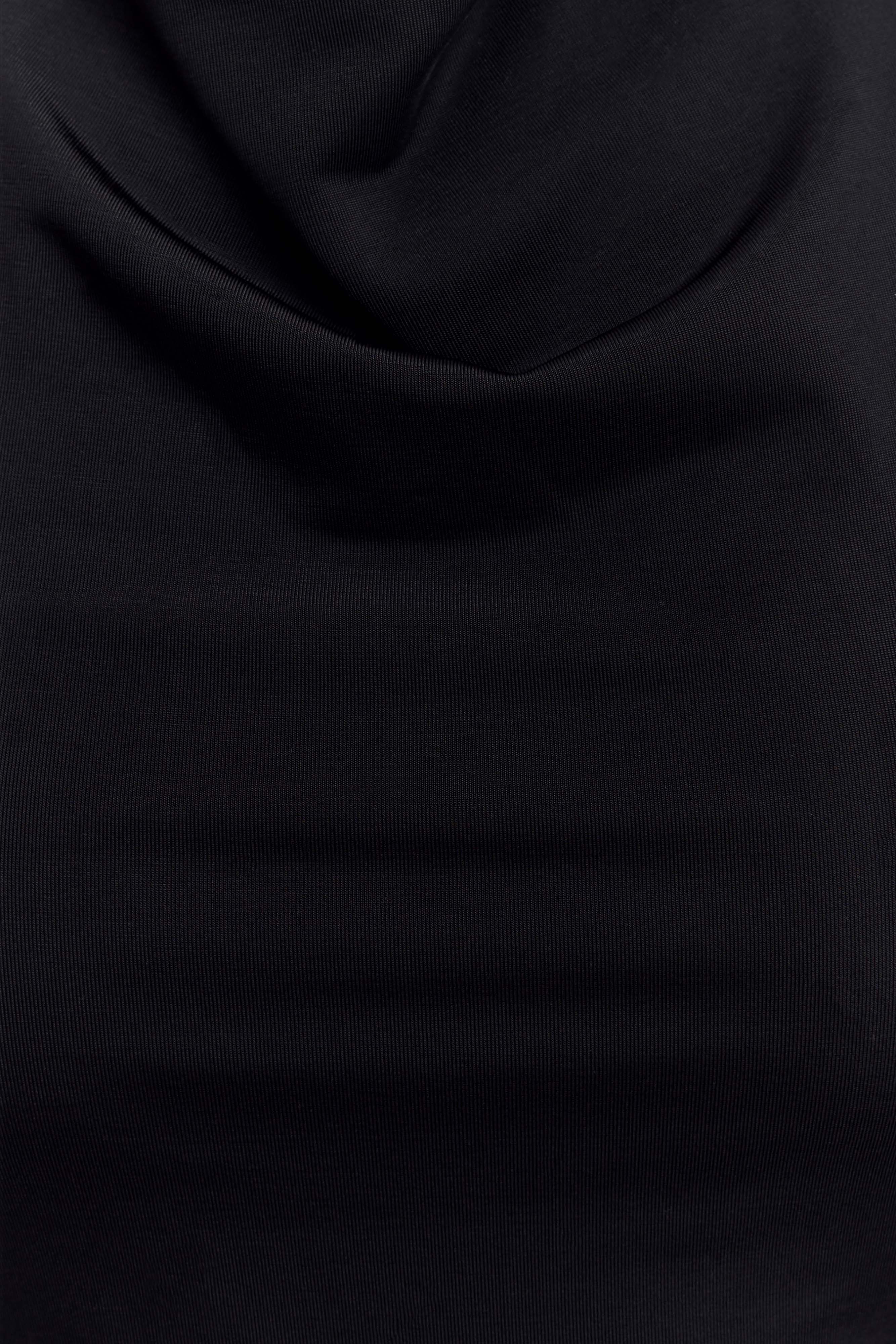 Calandra Slinky Halter Top With Hardware - Black