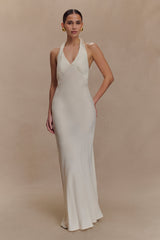Louisiana Halter Maxi Dress - Ivory