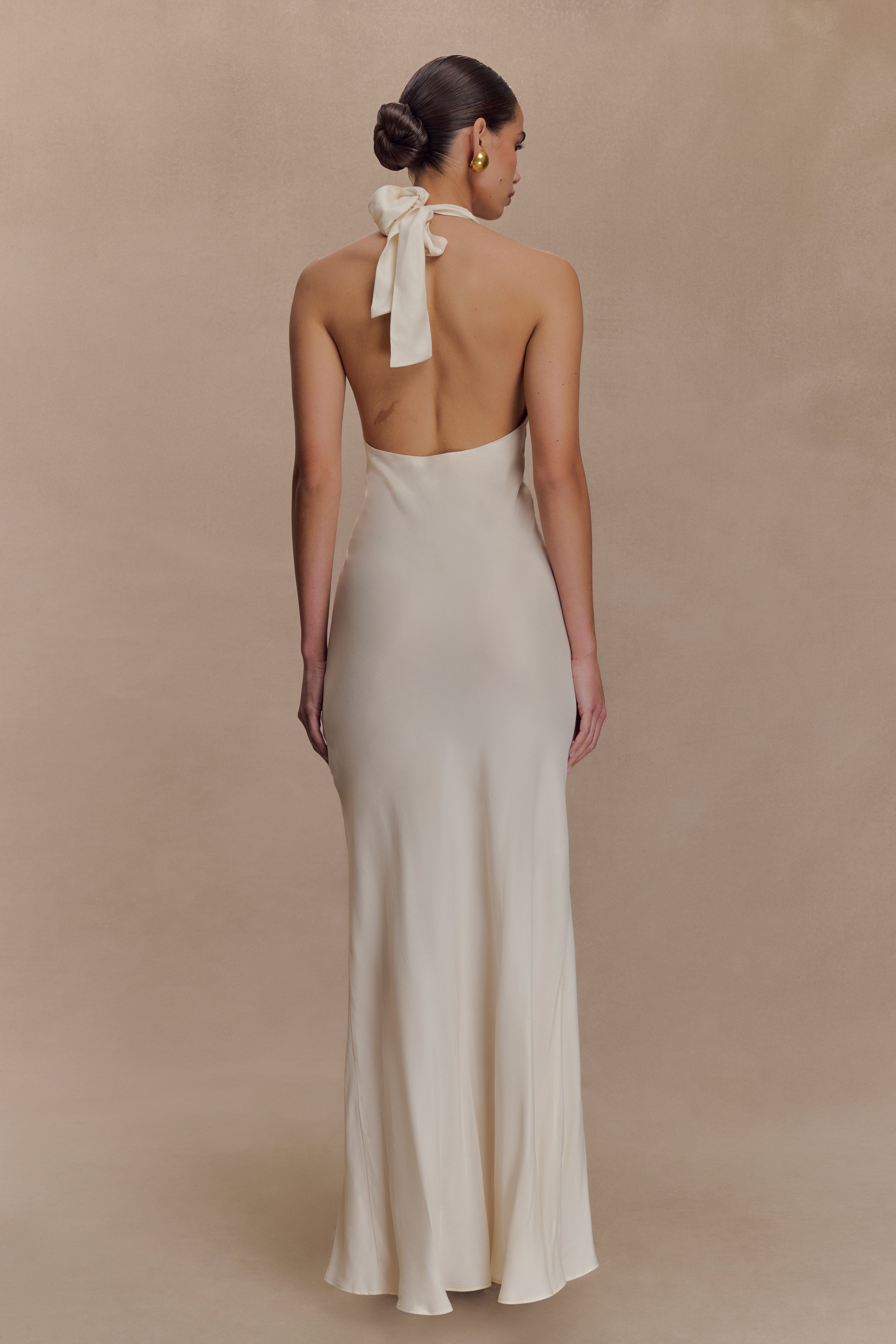 Louisiana Halter Maxi Dress - Ivory