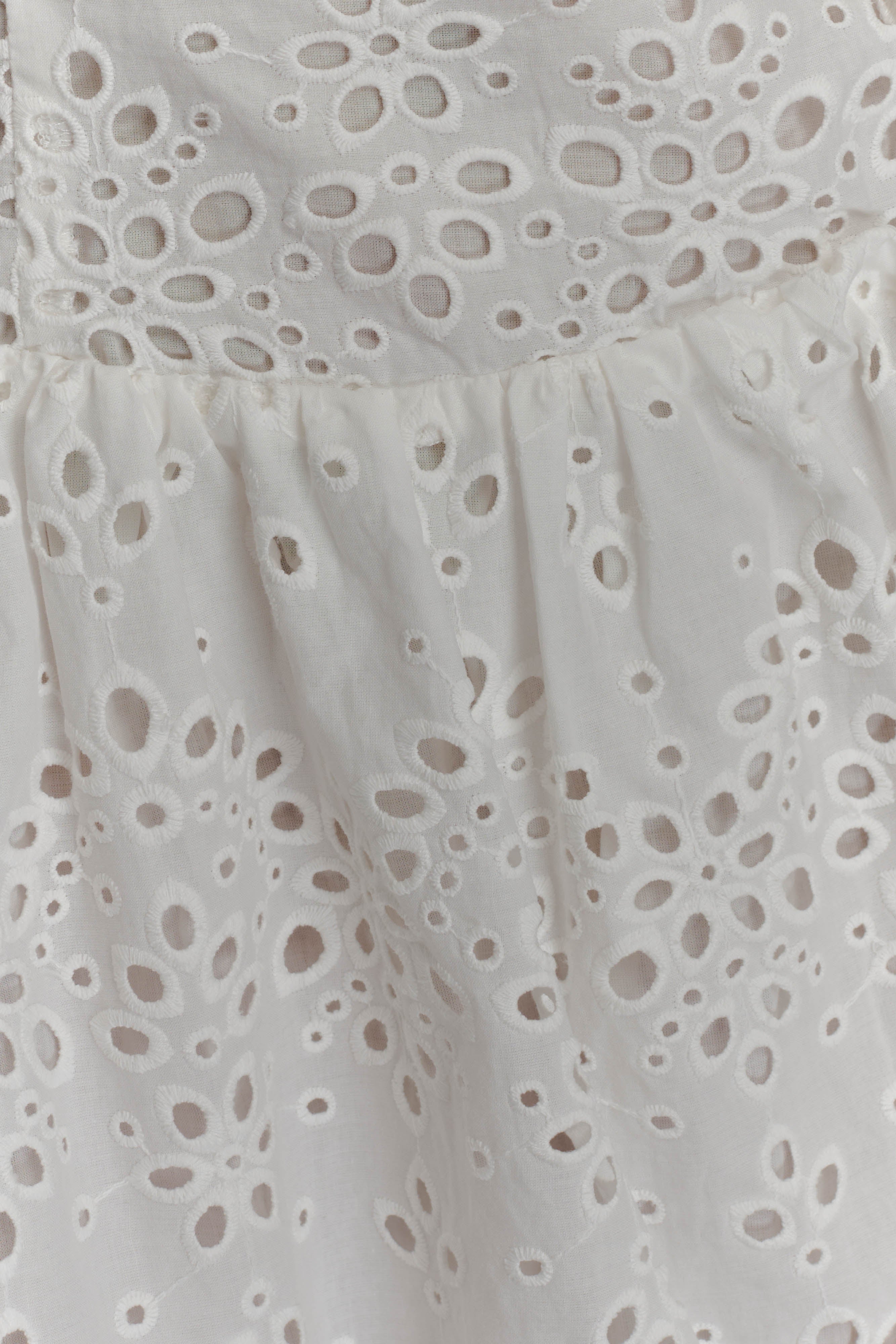 Carlina Broderie Mini Dress - White