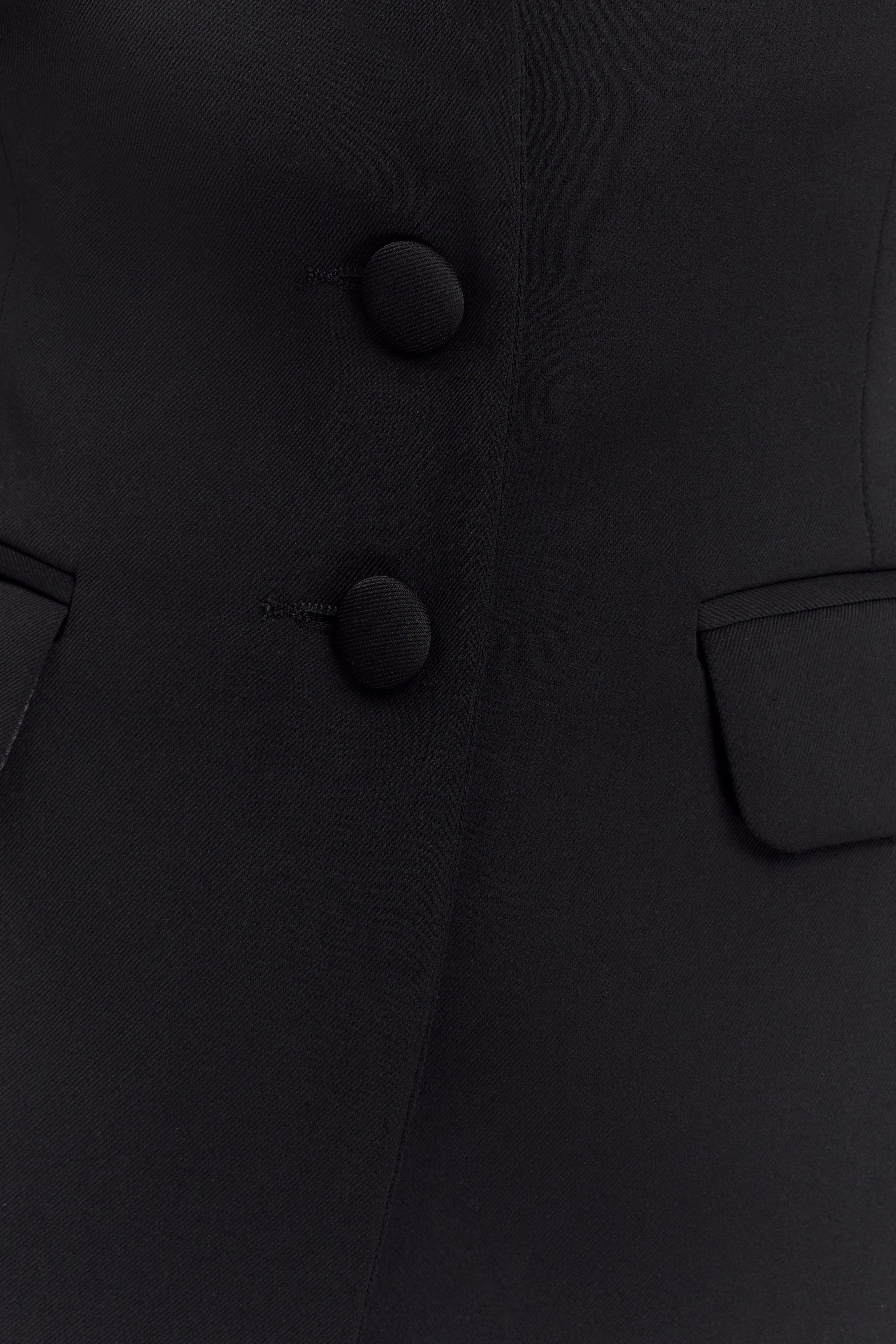 Opal Puff Sleeve Suiting Top - Black