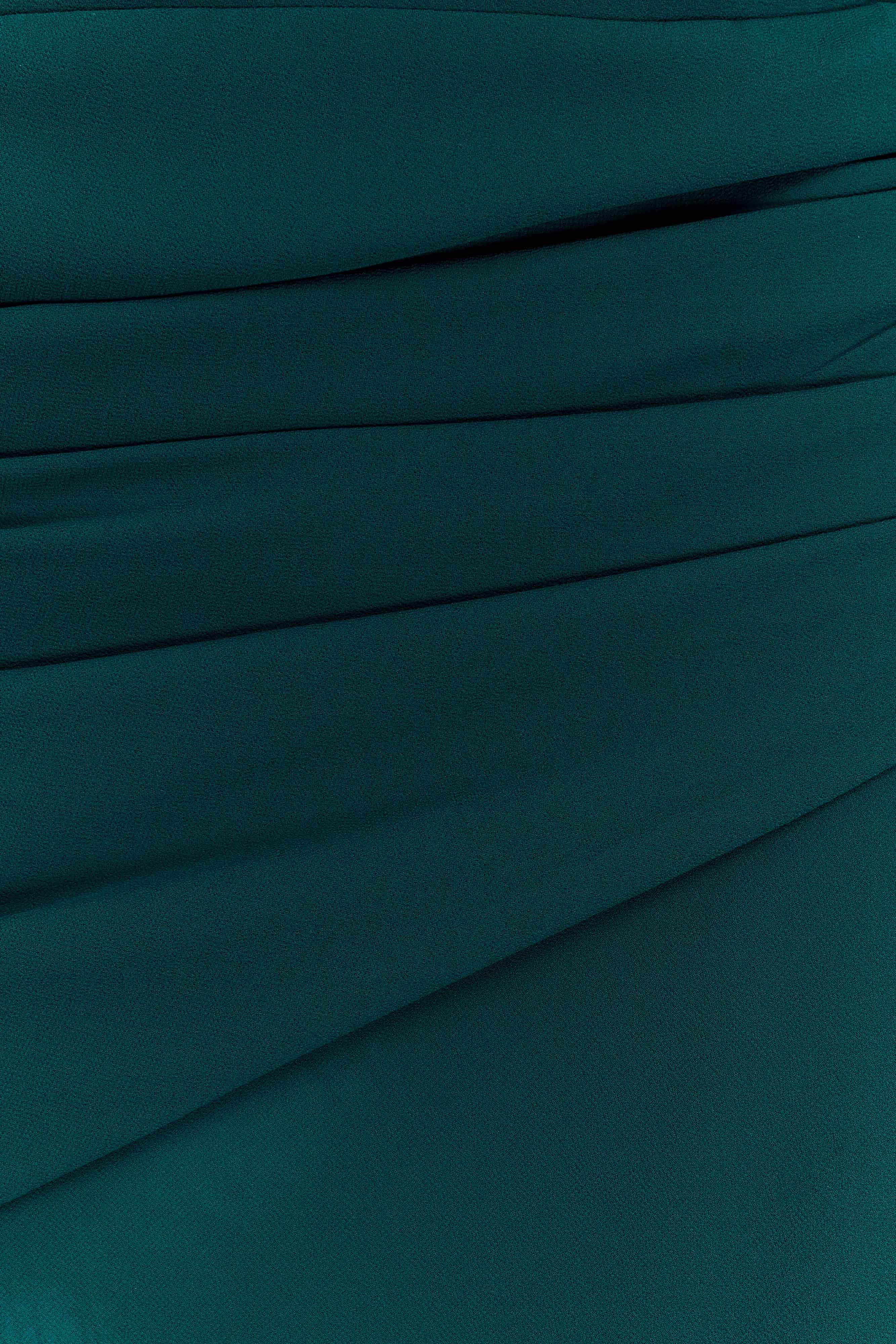 Giulia Chiffon Draped Mini Dress - Dark Emerald