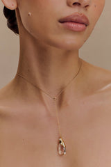 Augusta Teardrop Pendant Necklace - Gold