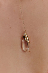 Augusta Teardrop Pendant Necklace - Gold