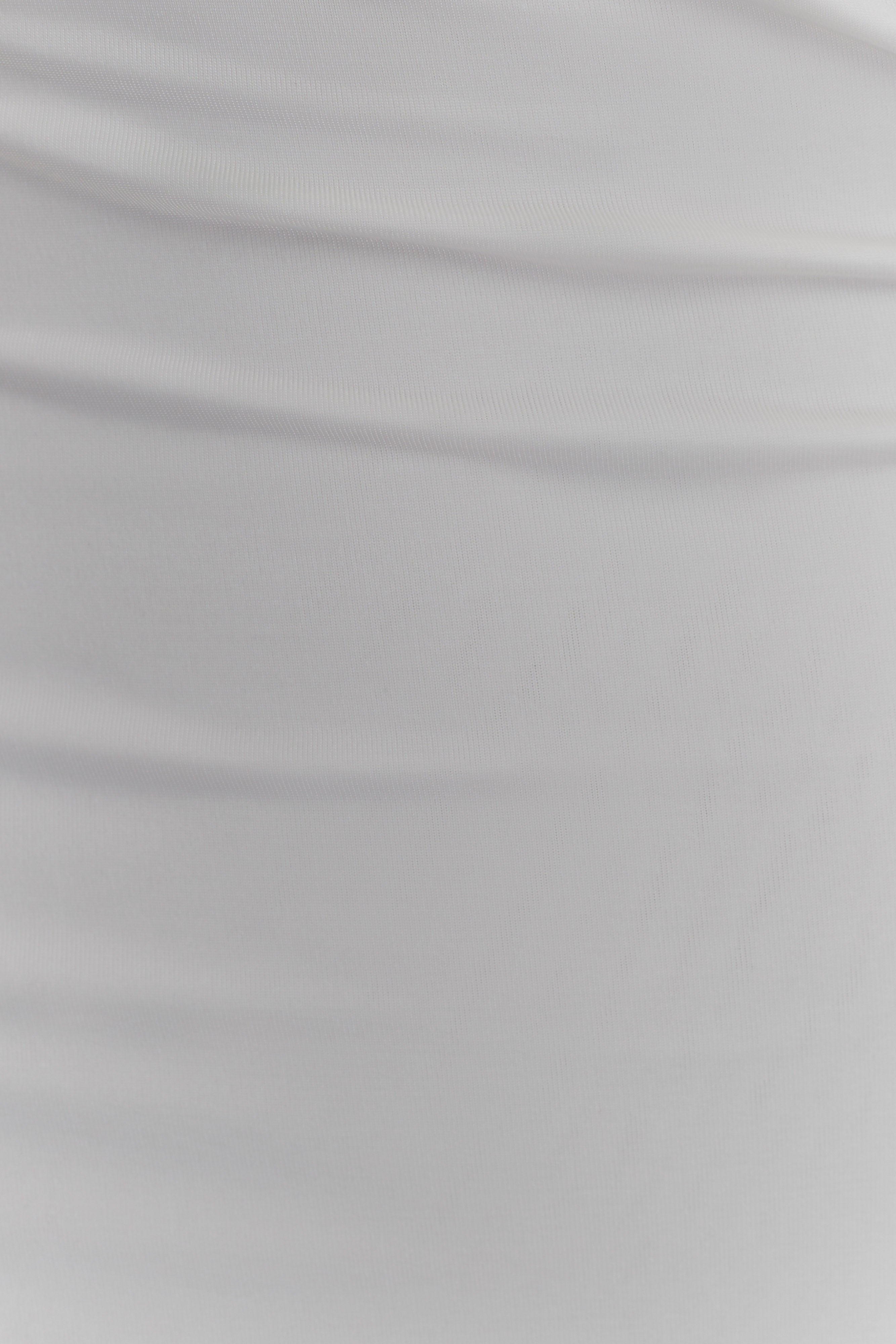 Lottie Slinky Maxi Dress With Split - White