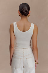 Maeva Scoop Tank Top - Ivory