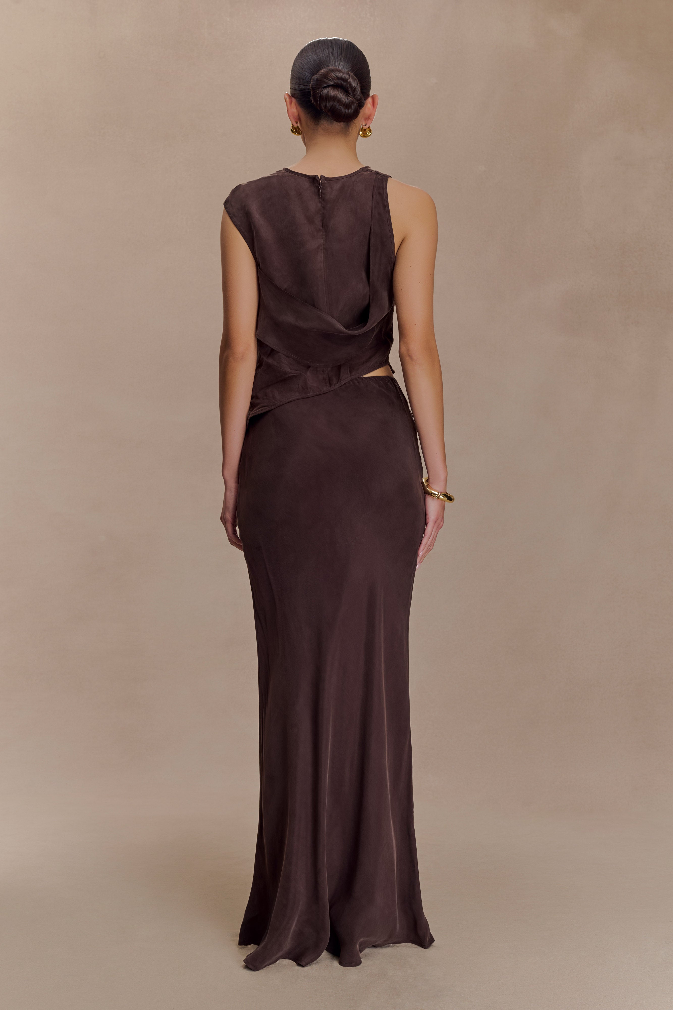 Violeta Asymmetric Top - Dark Chocolate