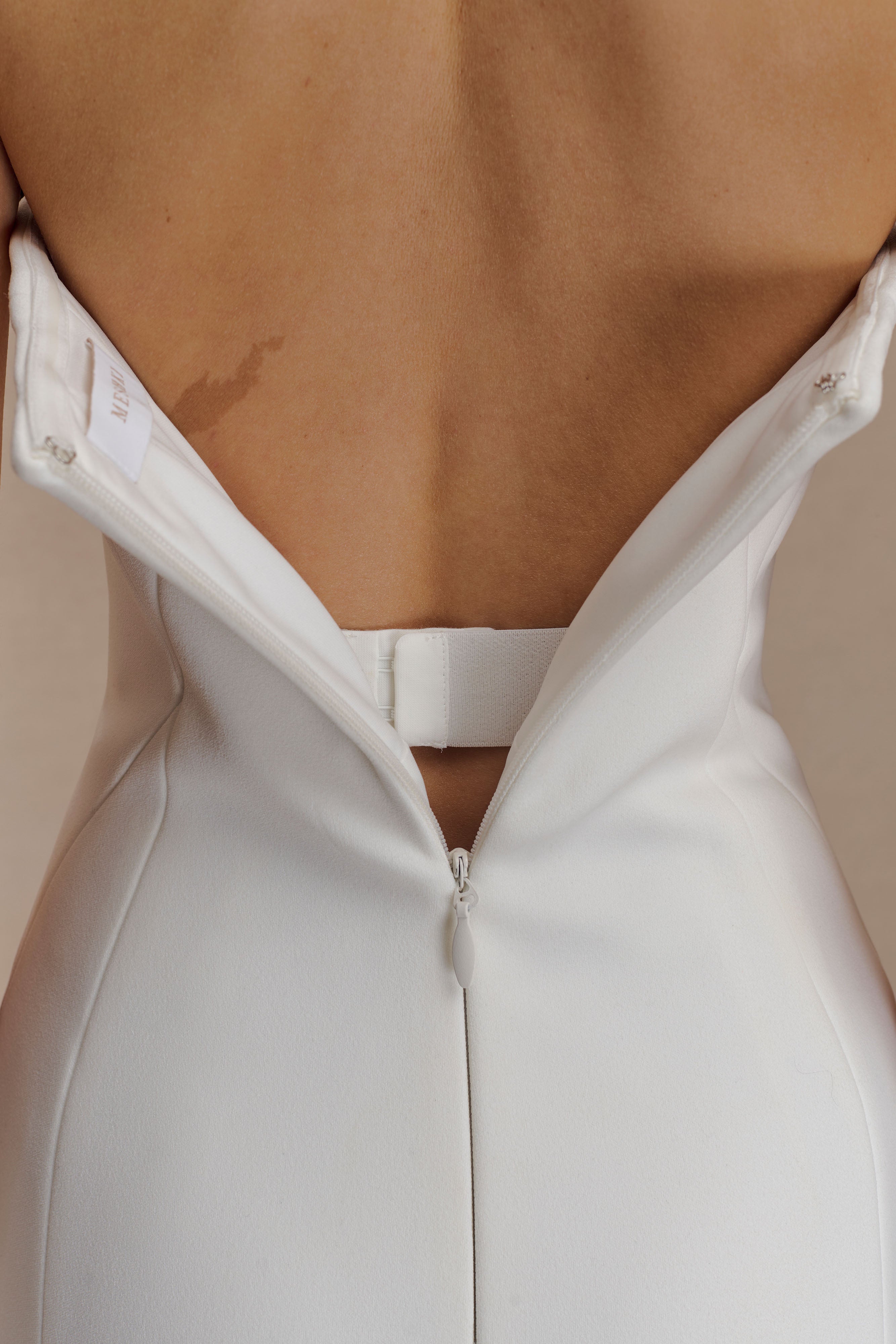 Kalila Strapless Crepe Maxi Dress - White