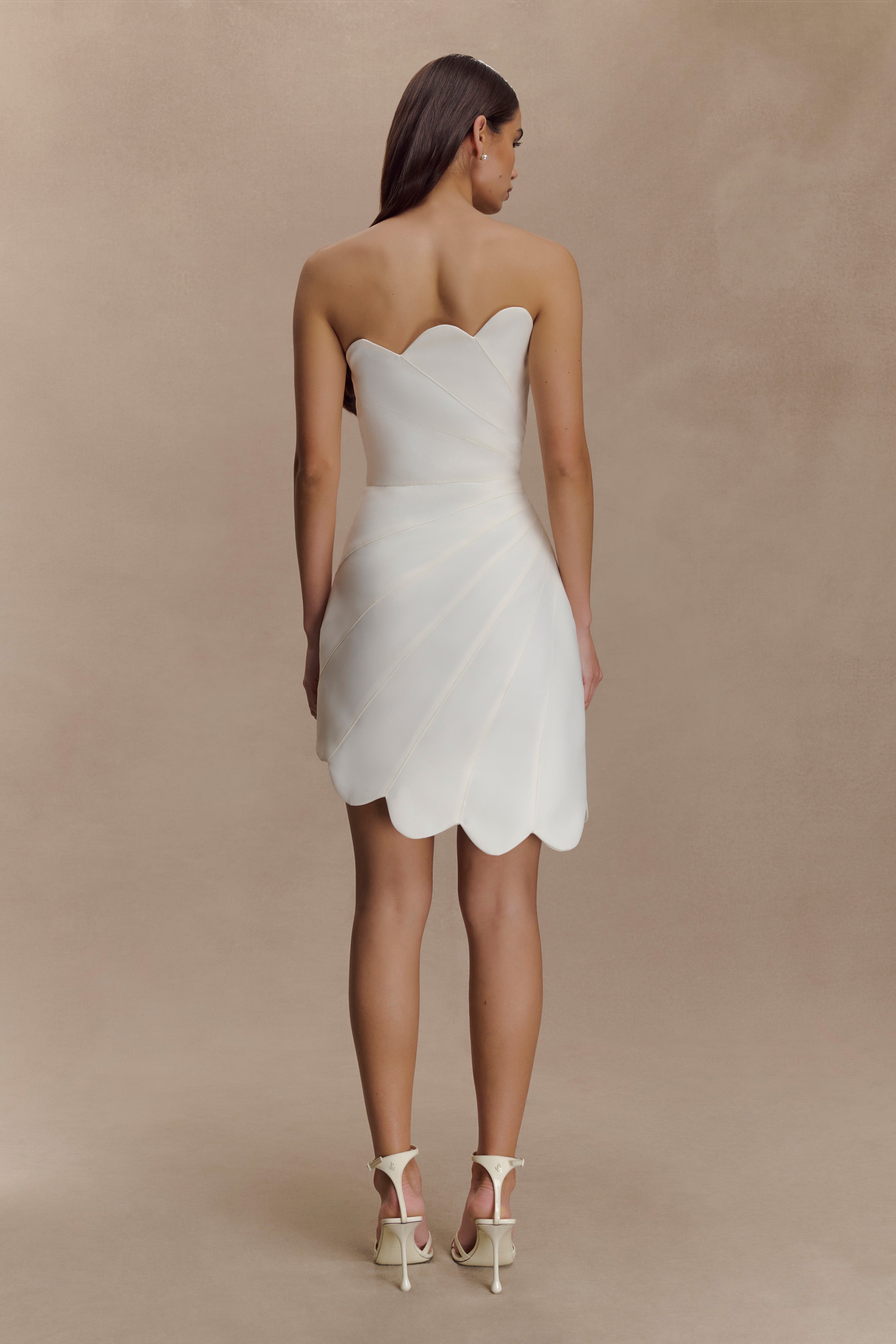 Atenea Satin Mini Dress - White