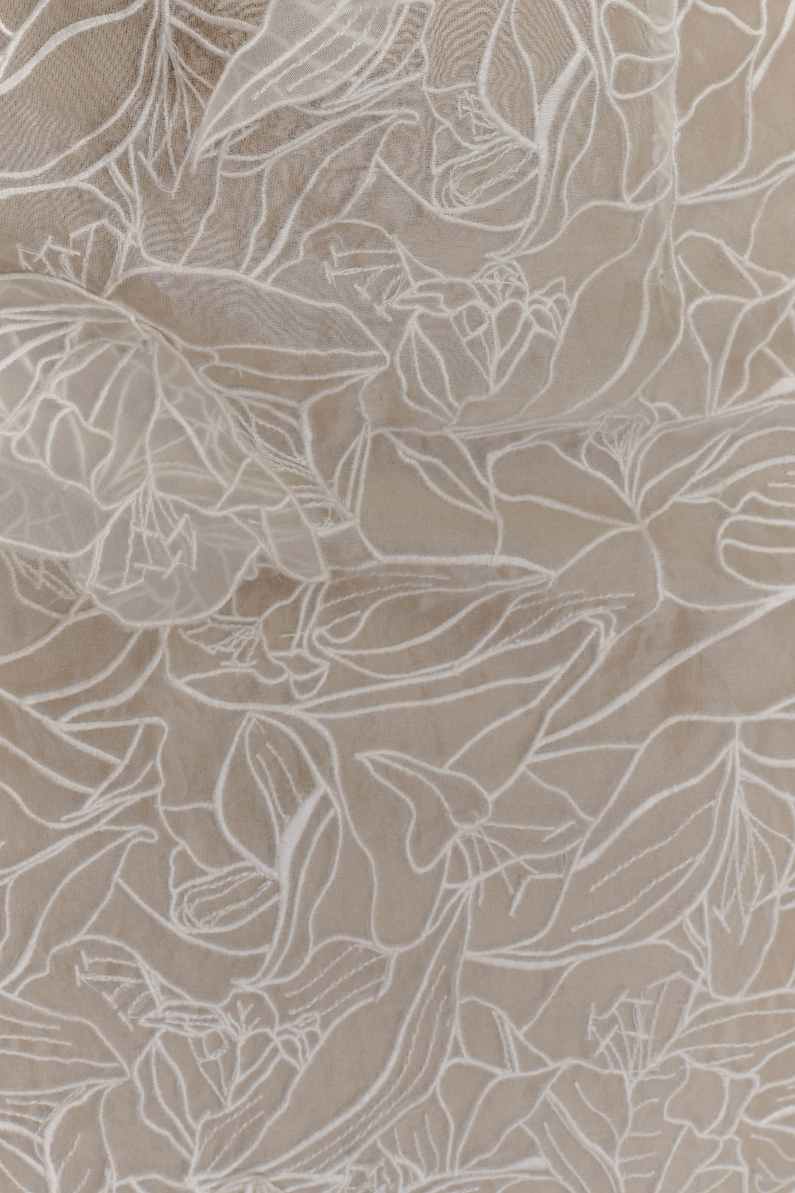 Lenore Silk Lace Halter Midi Dress - Ivory