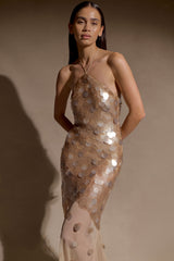 Jenny Hand Embellished Maxi Dress - Gold