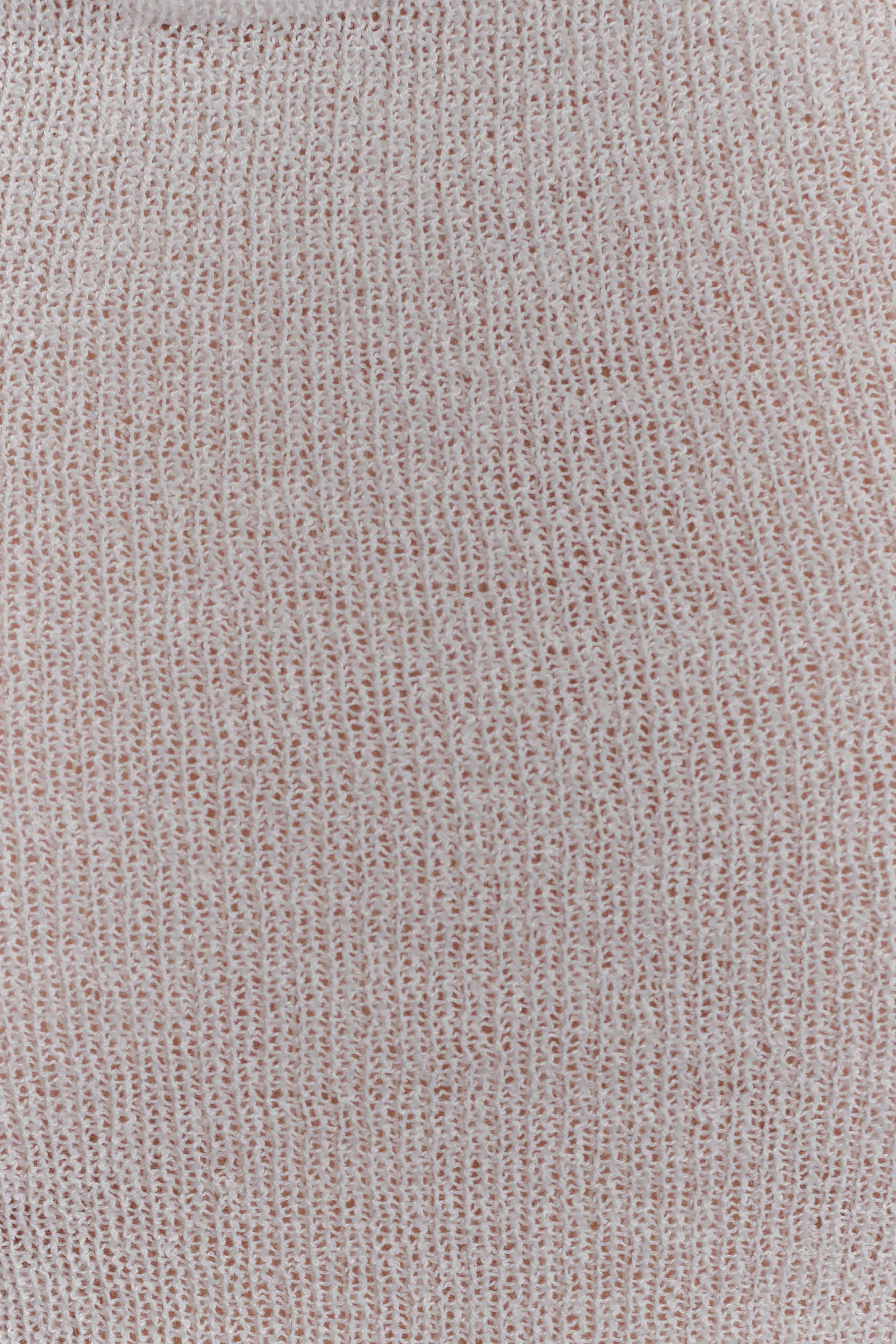 Elowen Knit Cowl Long Sleeve Top - White