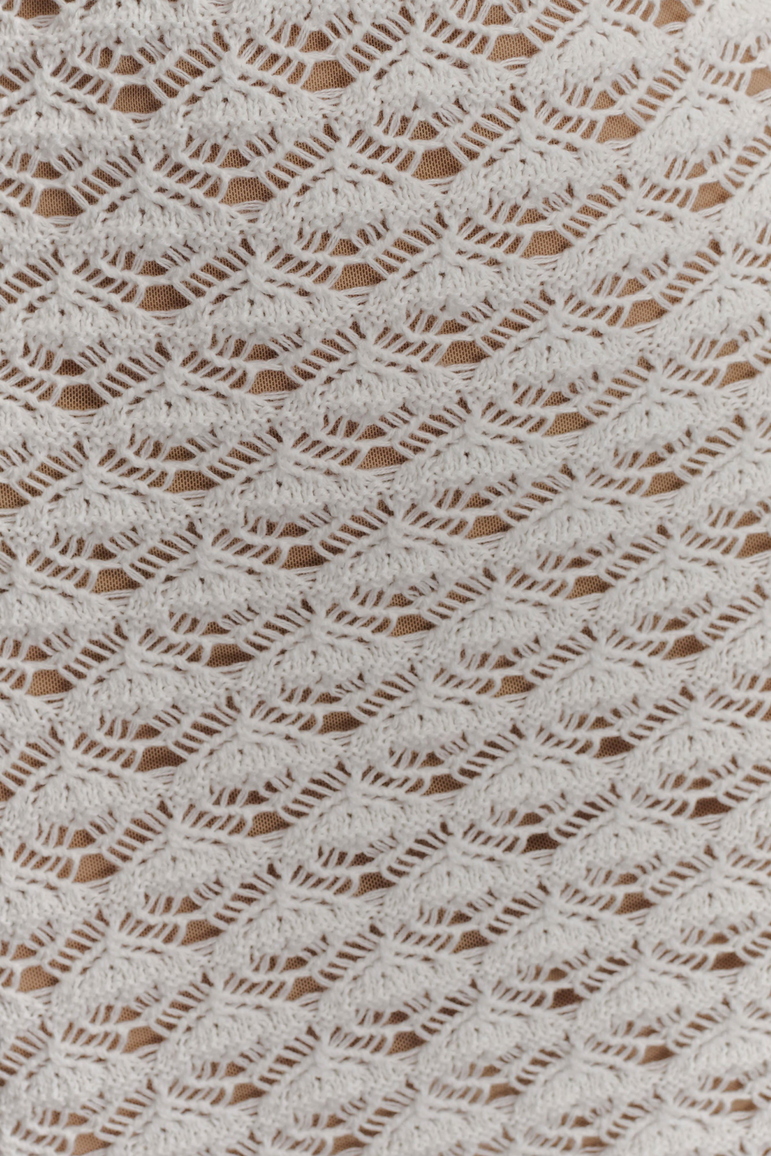 Brigid Ruffle Knit Sleeveless Dress - Ivory