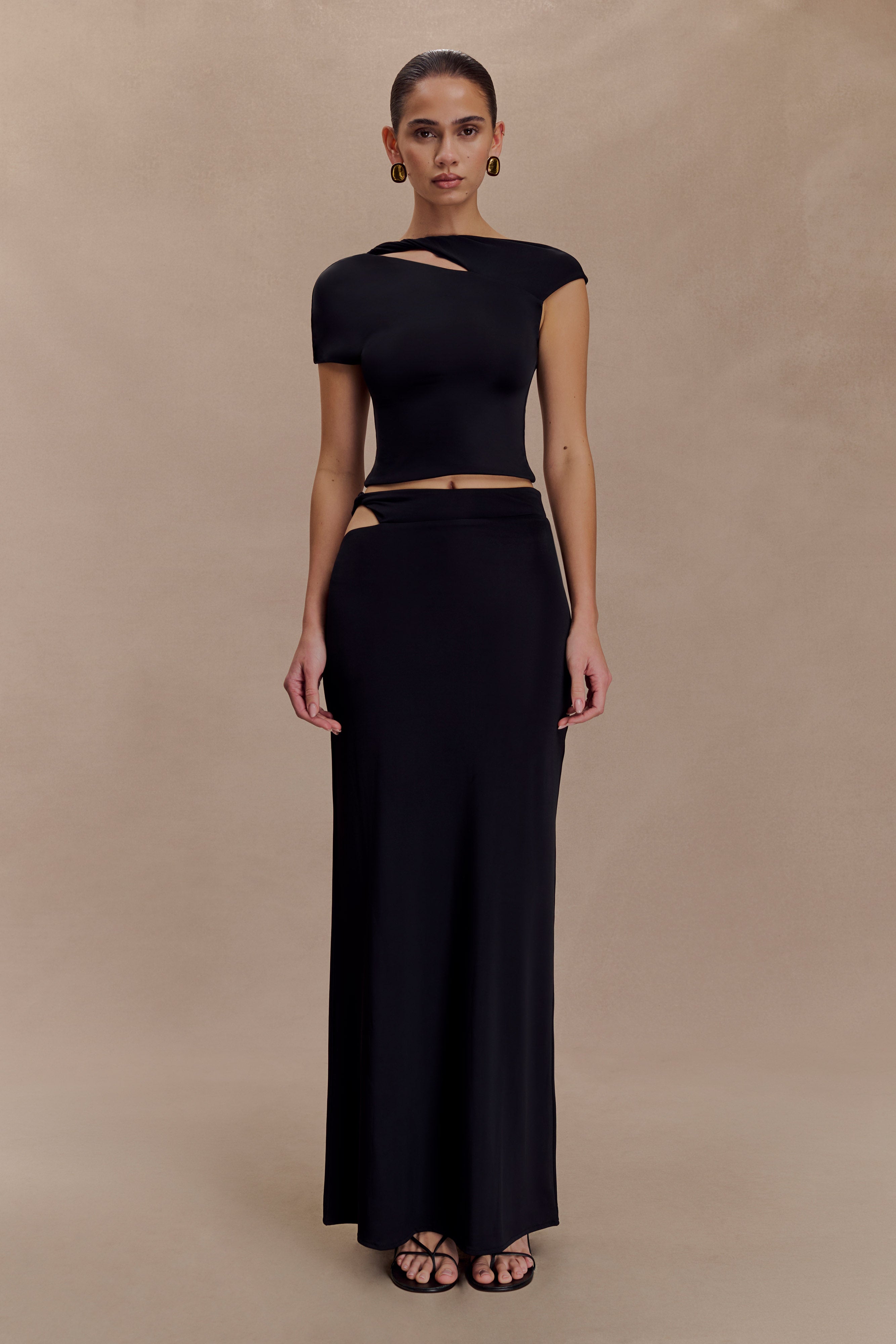 Haven Slinky Twist Top - Black