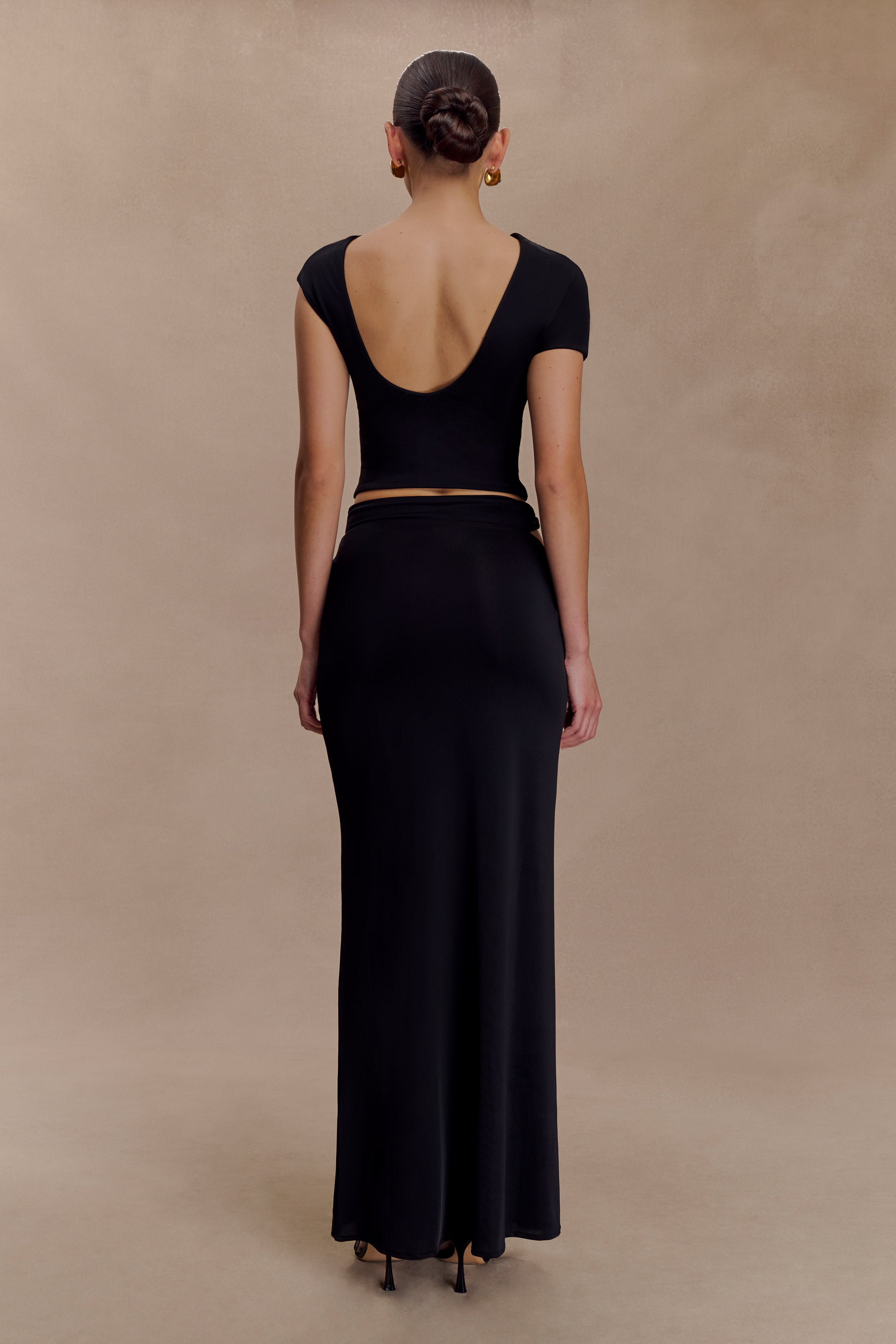 Haven Slinky Twist Top - Black