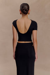 Haven Slinky Twist Top - Black