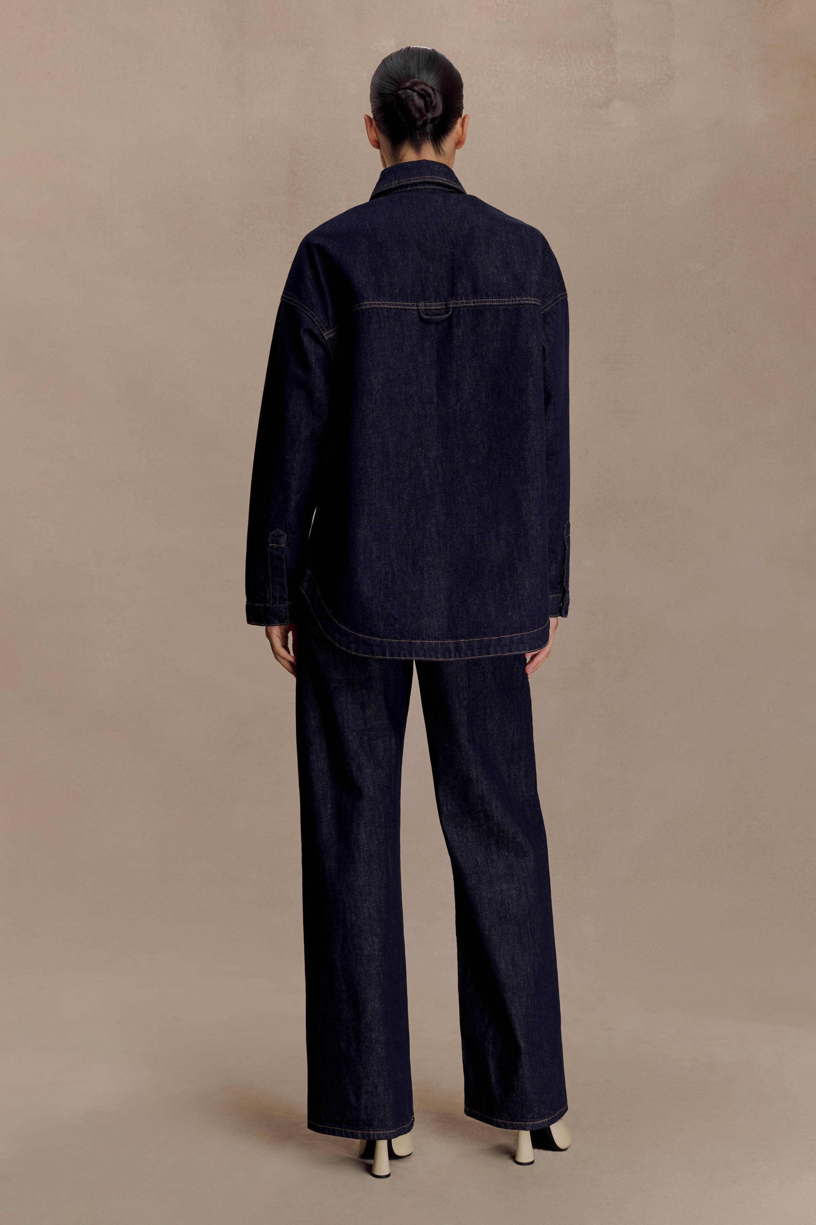 Lioda Oversized Denim Shirt - Washed Indigo Blue