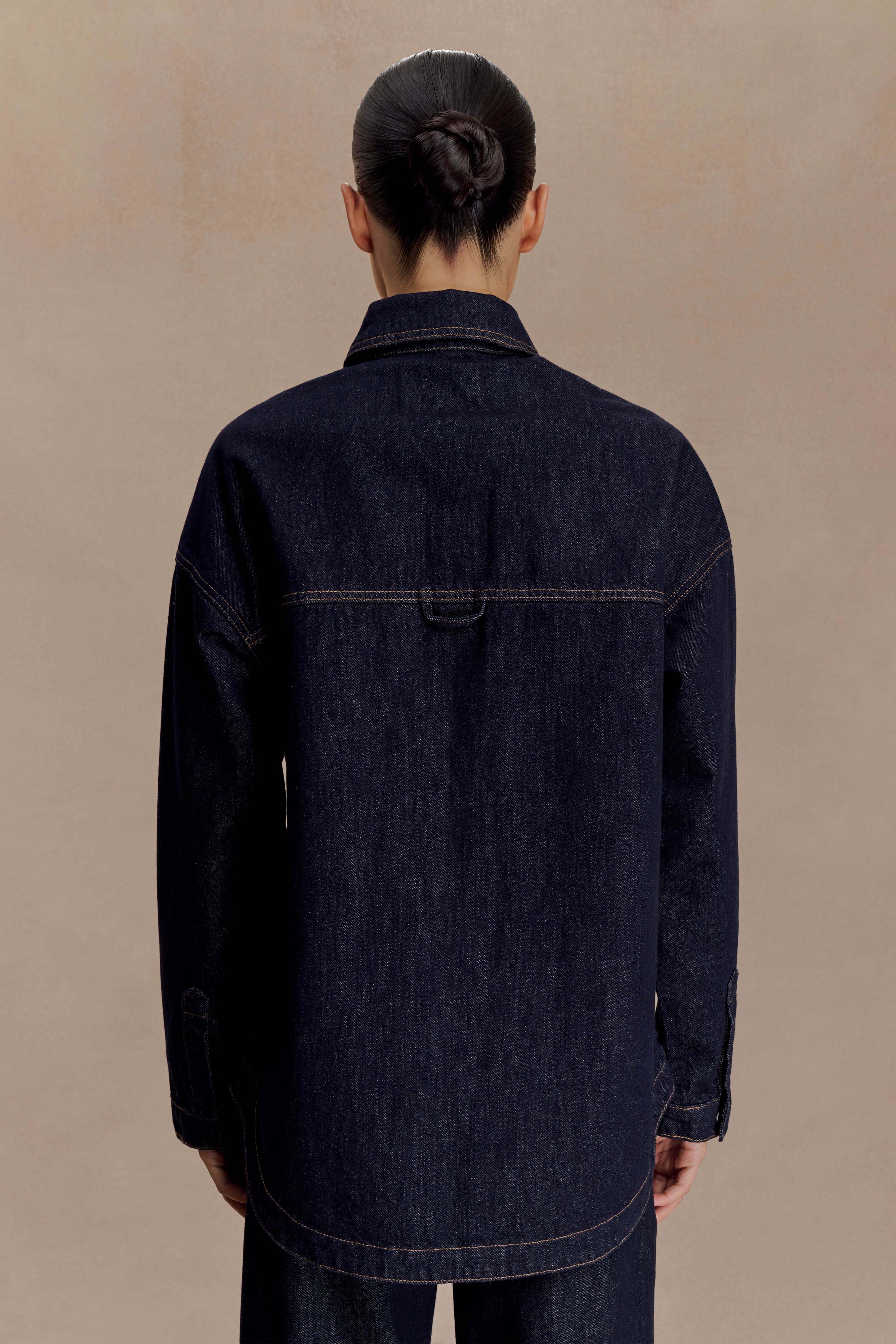 Lioda Oversized Denim Shirt - Washed Indigo Blue
