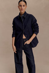 Lioda Oversized Denim Shirt - Washed Indigo Blue