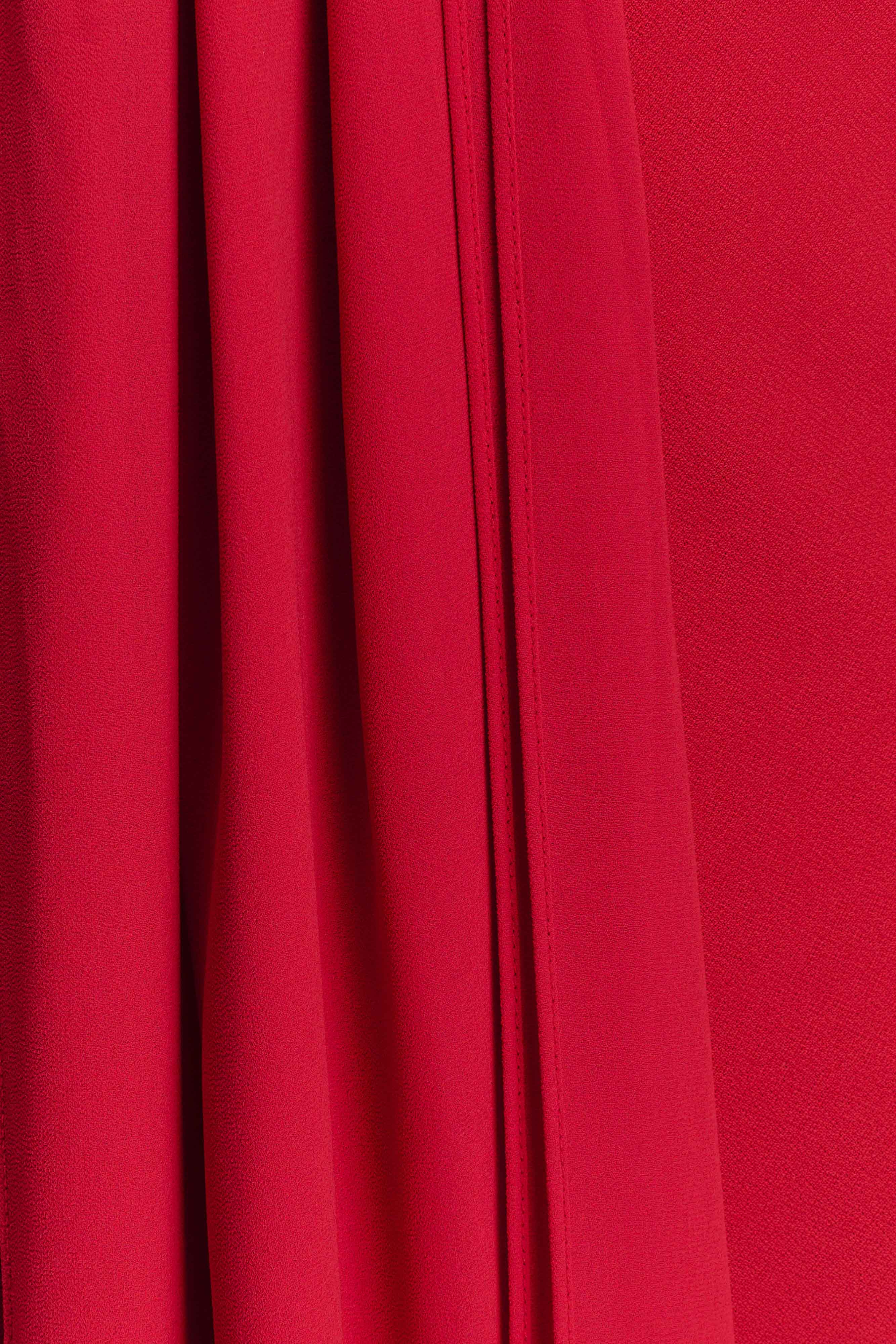 Philippa Knotted Crepe Maxi Dress - Ruby