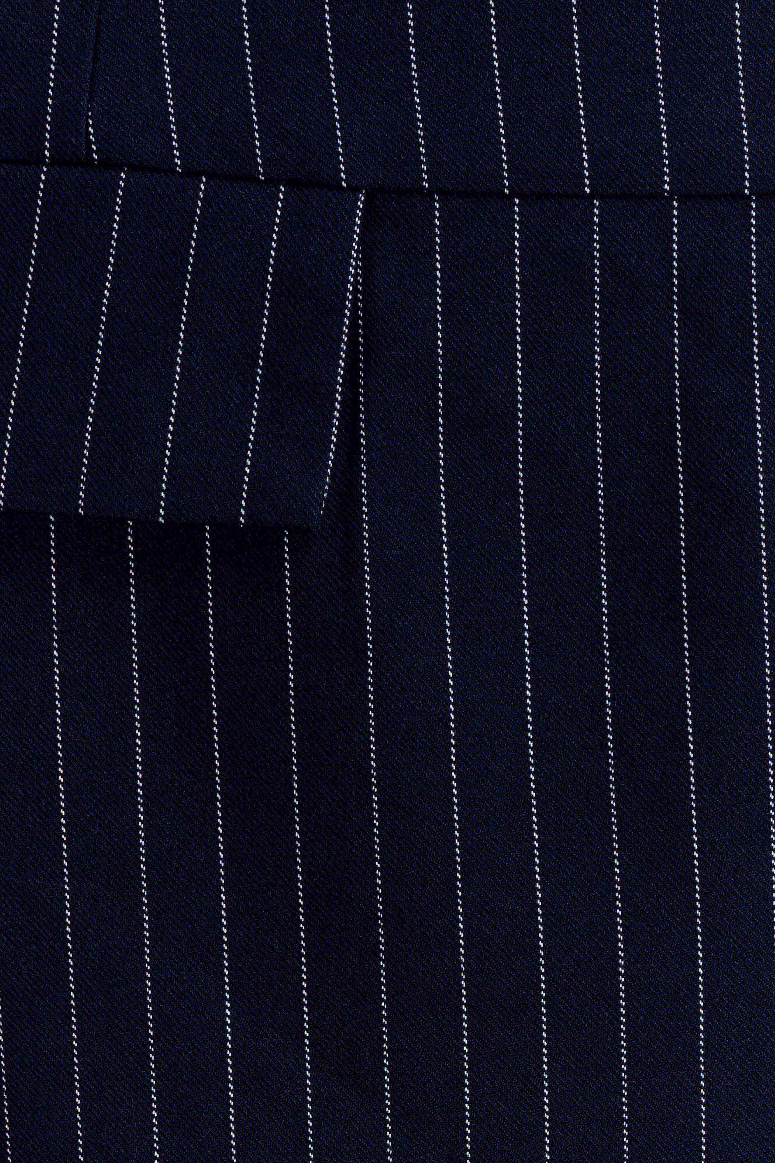 Cassie Column Maxi Skirt - Navy Pinstripe