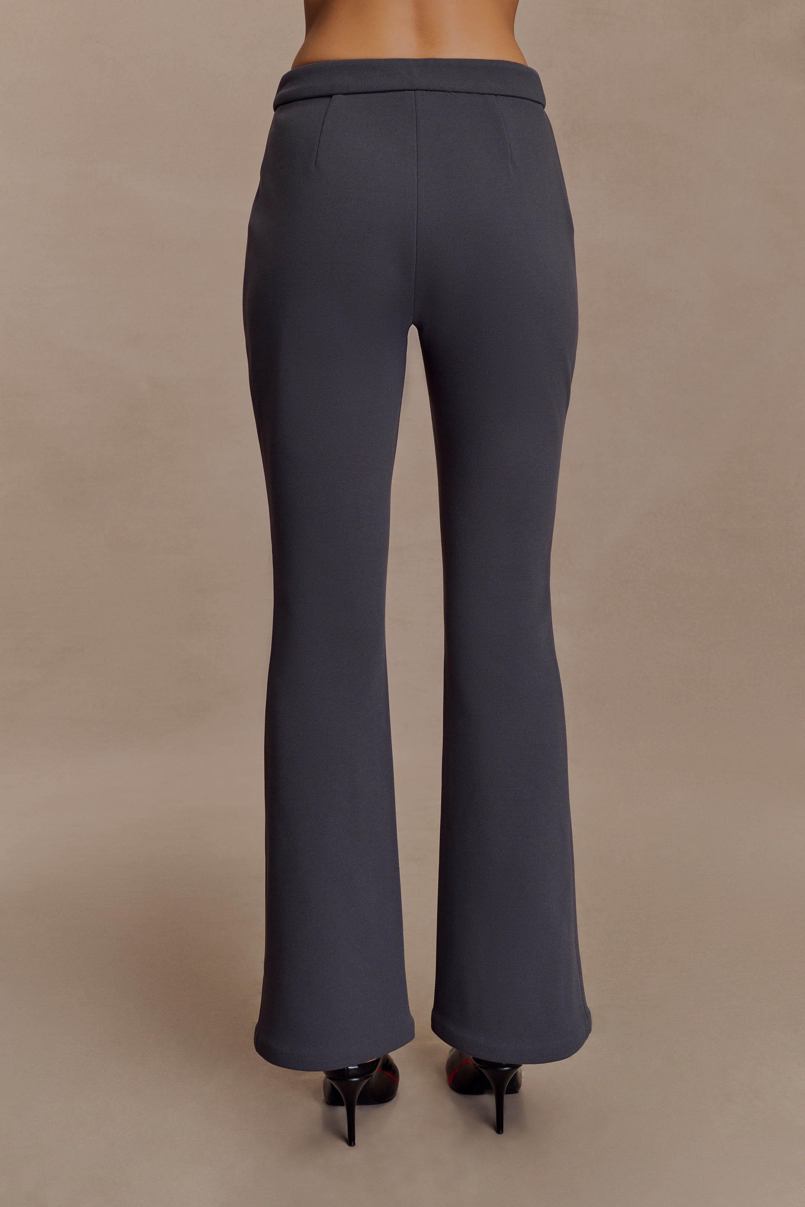 Marion Fit And Flare Pant - Charcoal Shadow