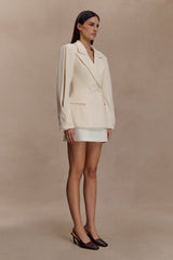 Gina Suiting Mini Skirt - Ivory