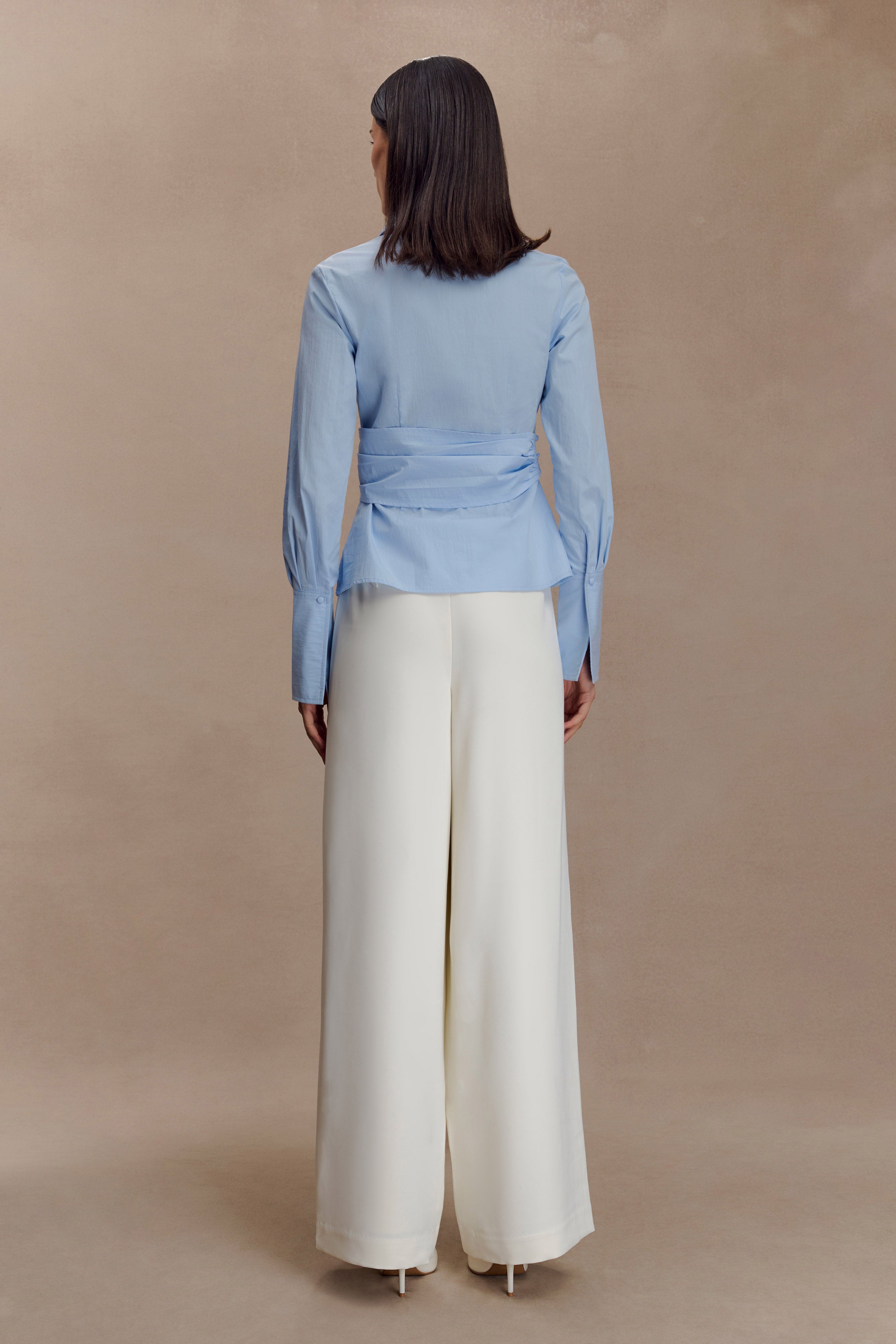 Arlo Wide Leg Suiting Trouser - Ivory