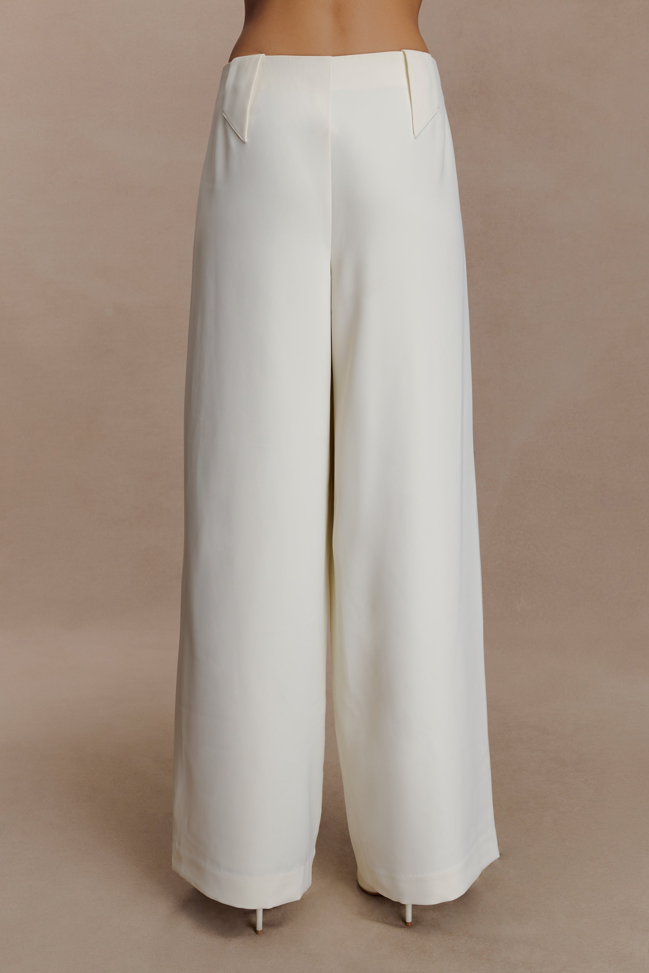 Arlo Wide Leg Suiting Trouser - Ivory