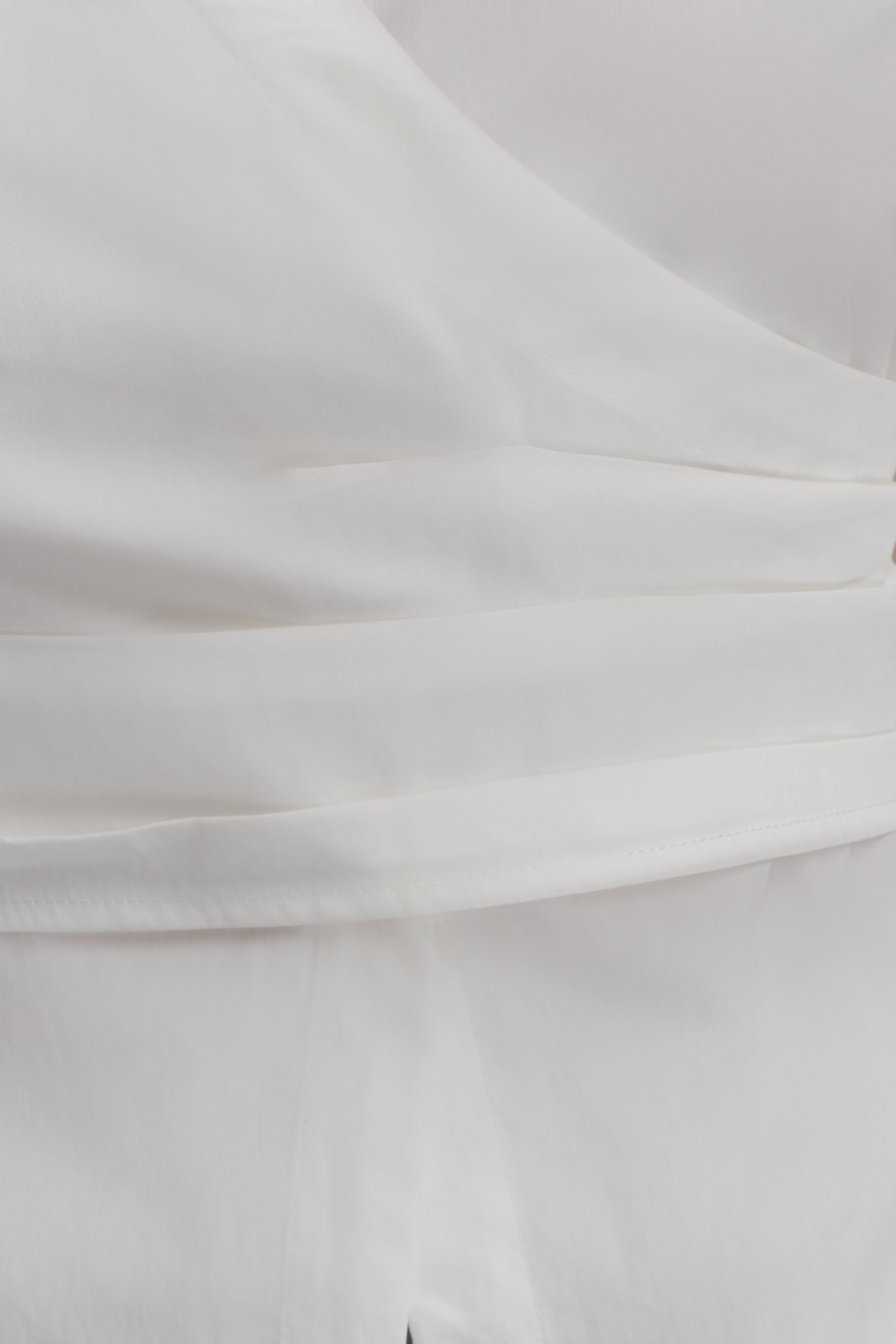 Eugenia Wrap Cotton Shirt - White