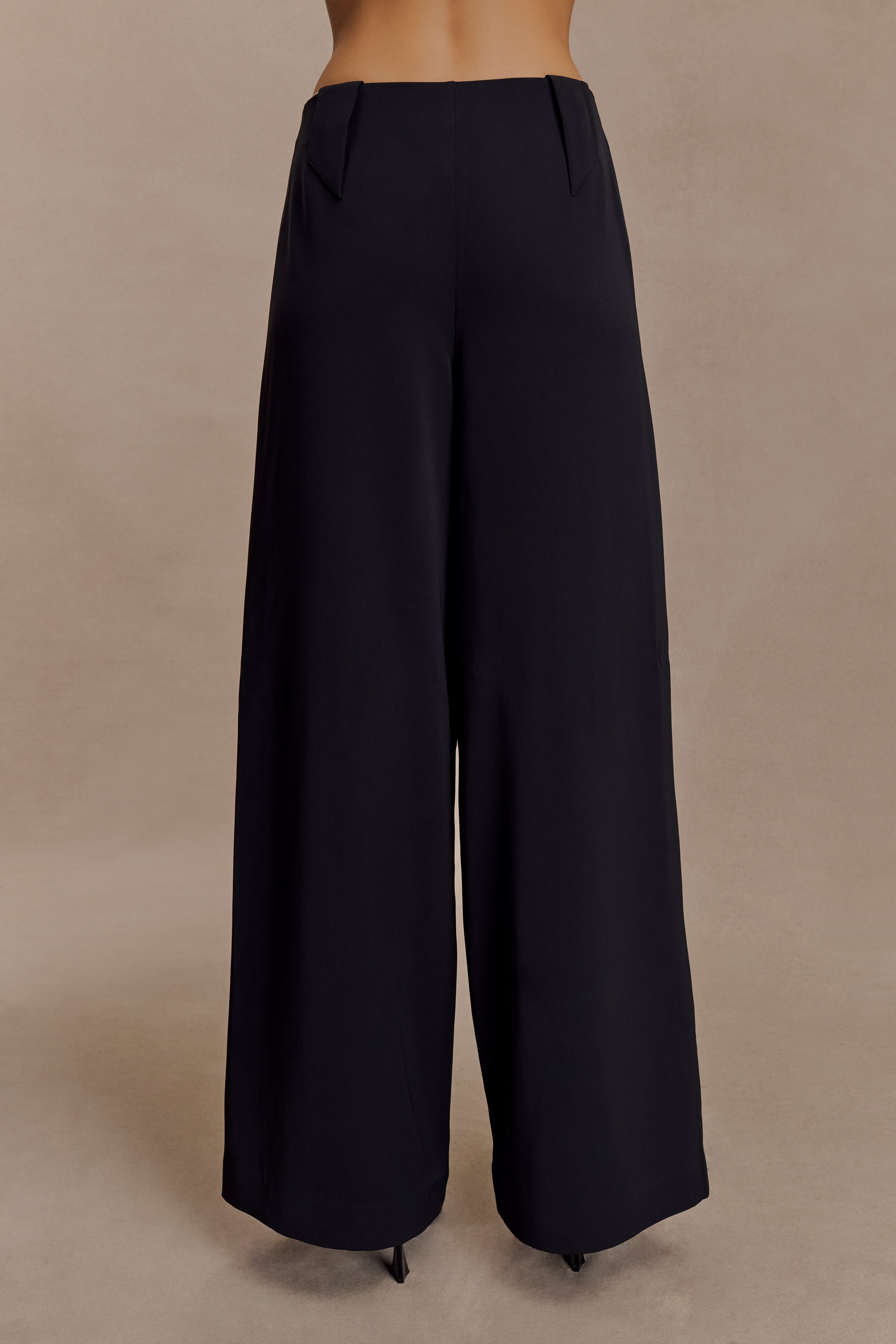 Arlo Wide Leg Suiting Trouser - Black