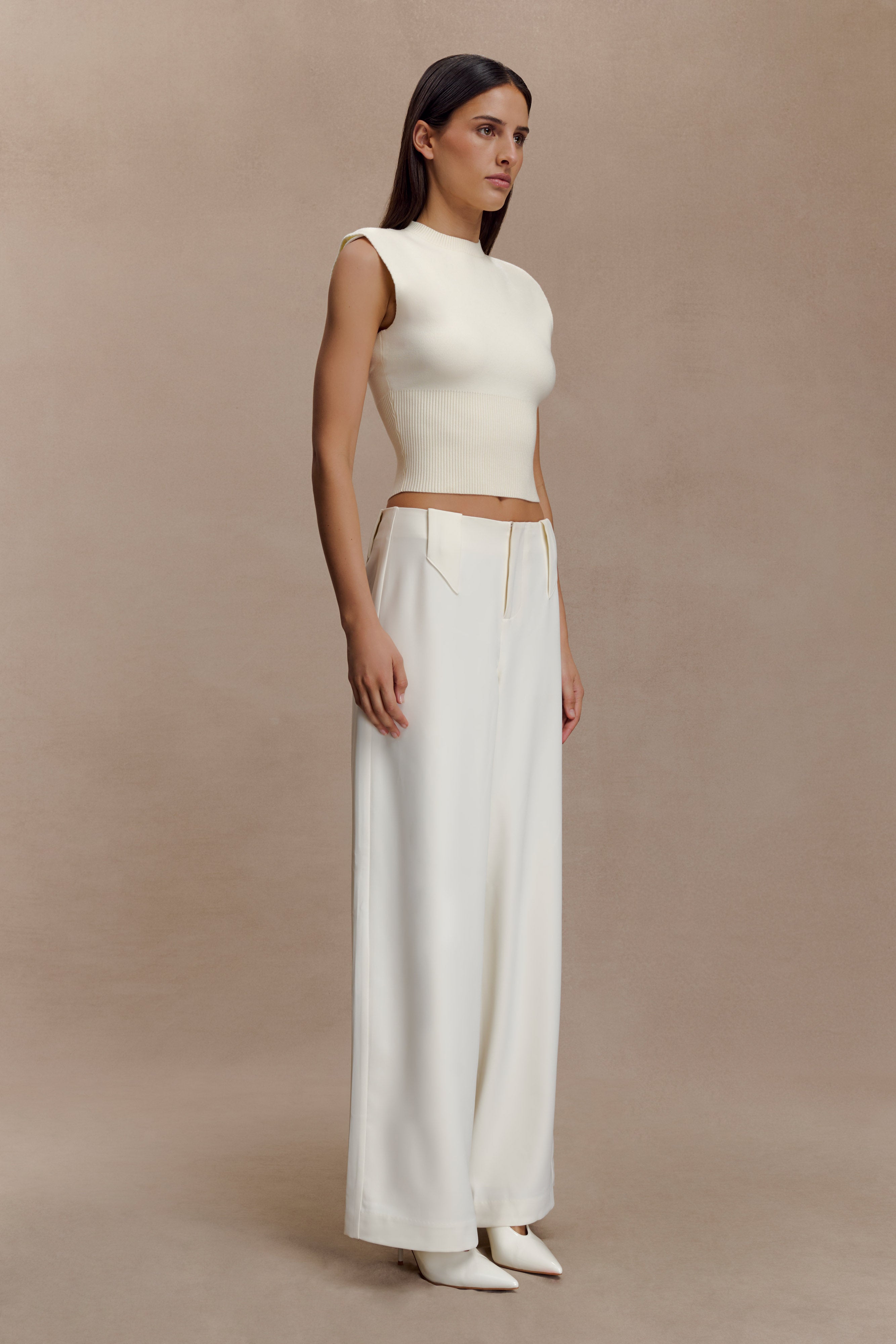 Sharpay Sleeveless Knit Top - Ivory