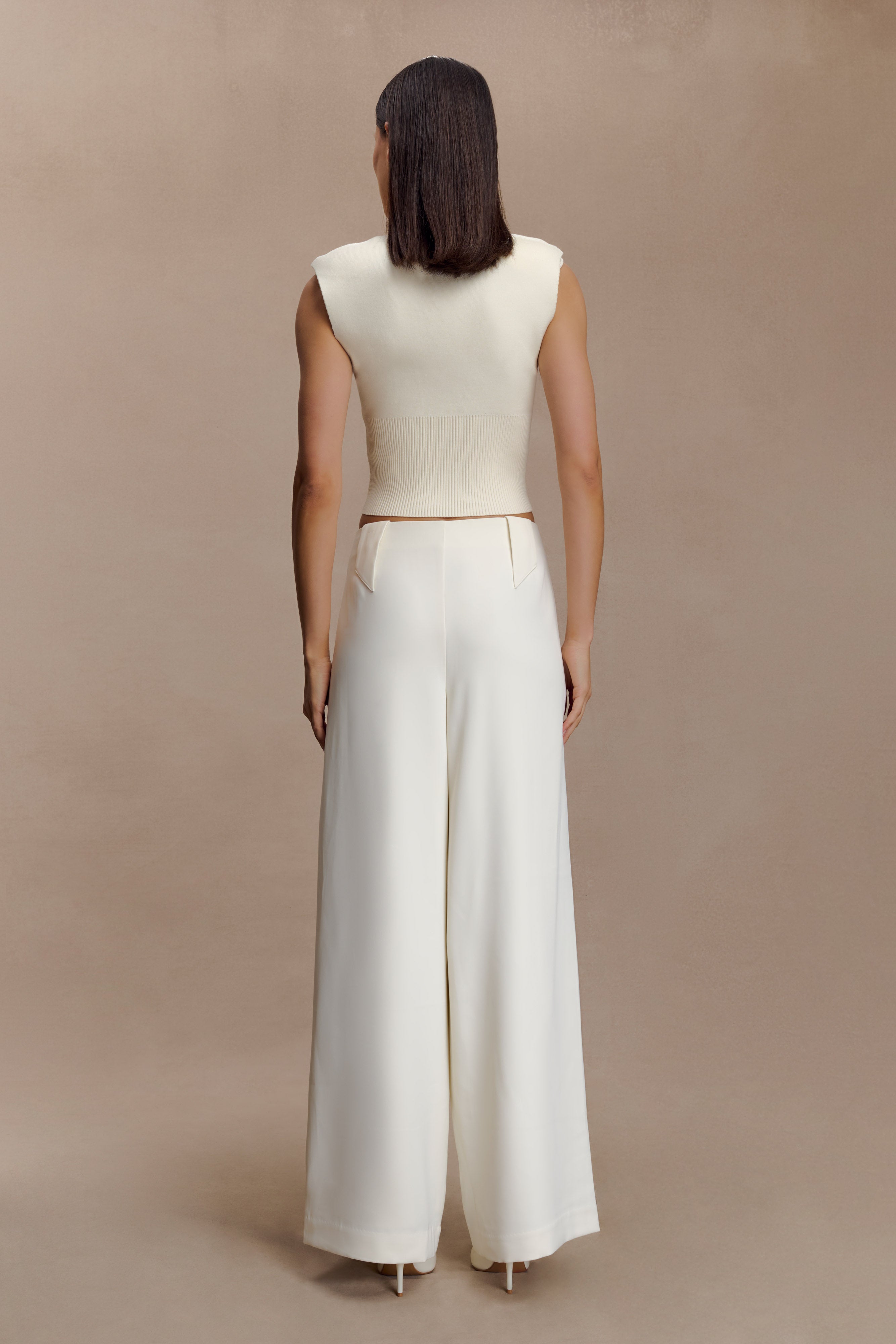 Sharpay Sleeveless Knit Top - Ivory