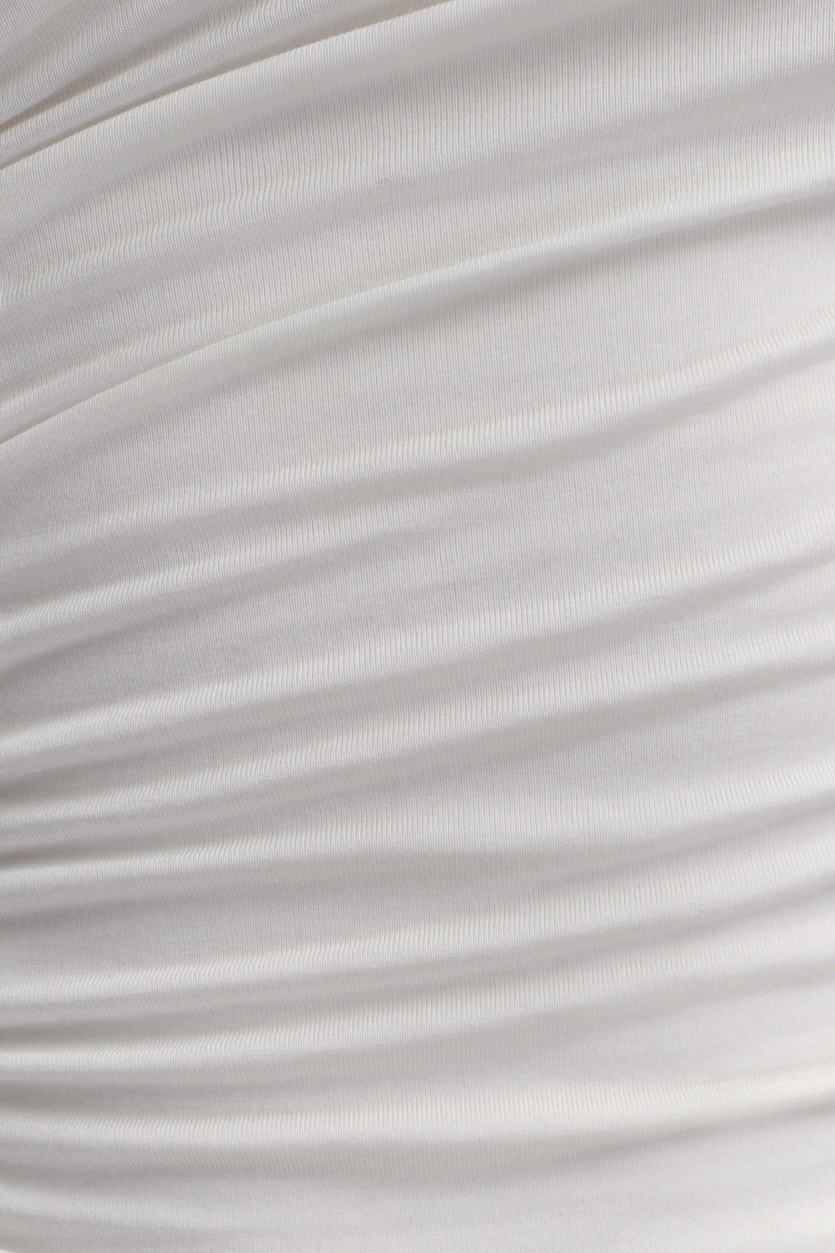 Anna One Shoulder Modal Top - White