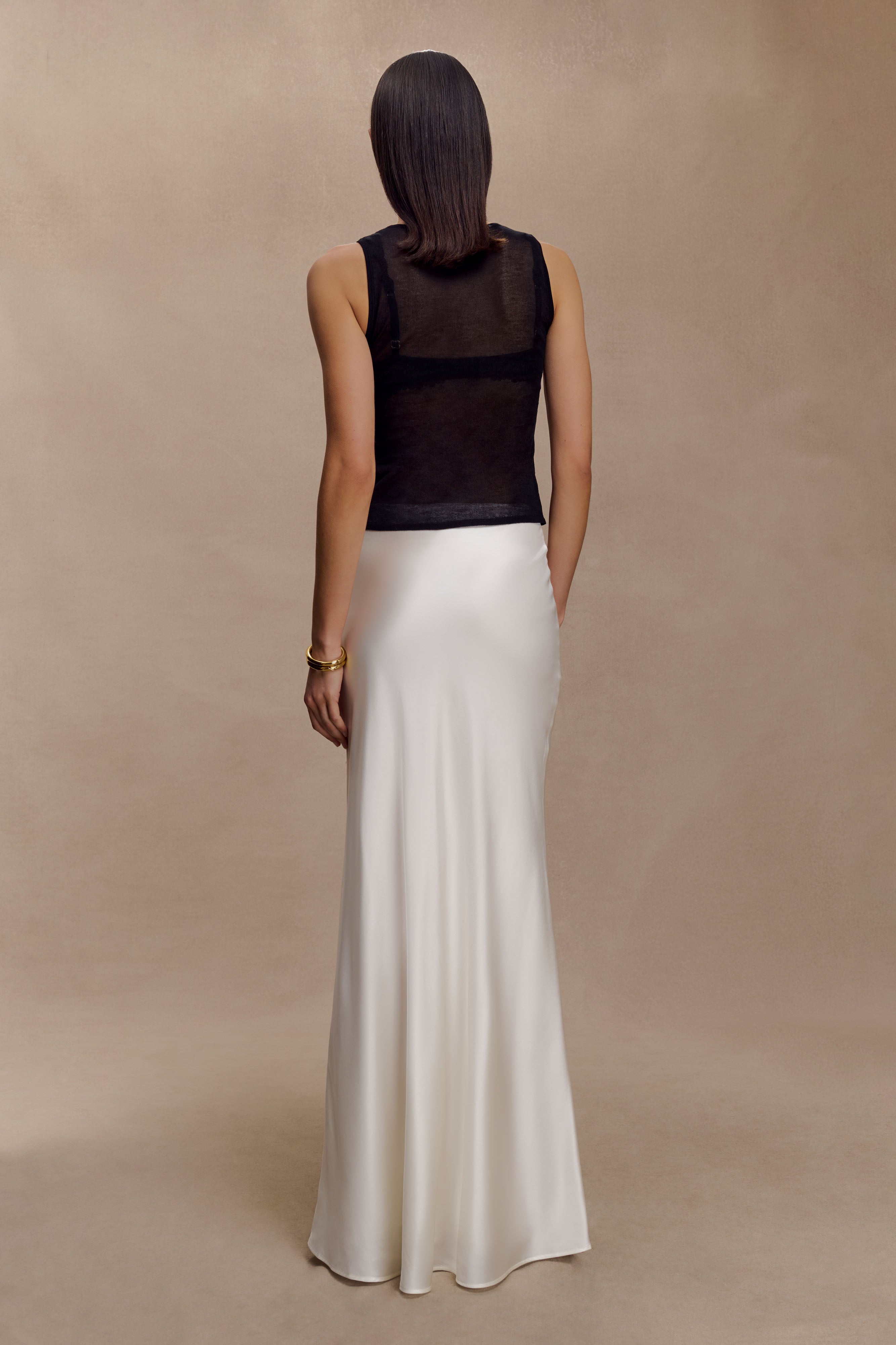 Sabrina Silk Blend Maxi Skirt - Ivory