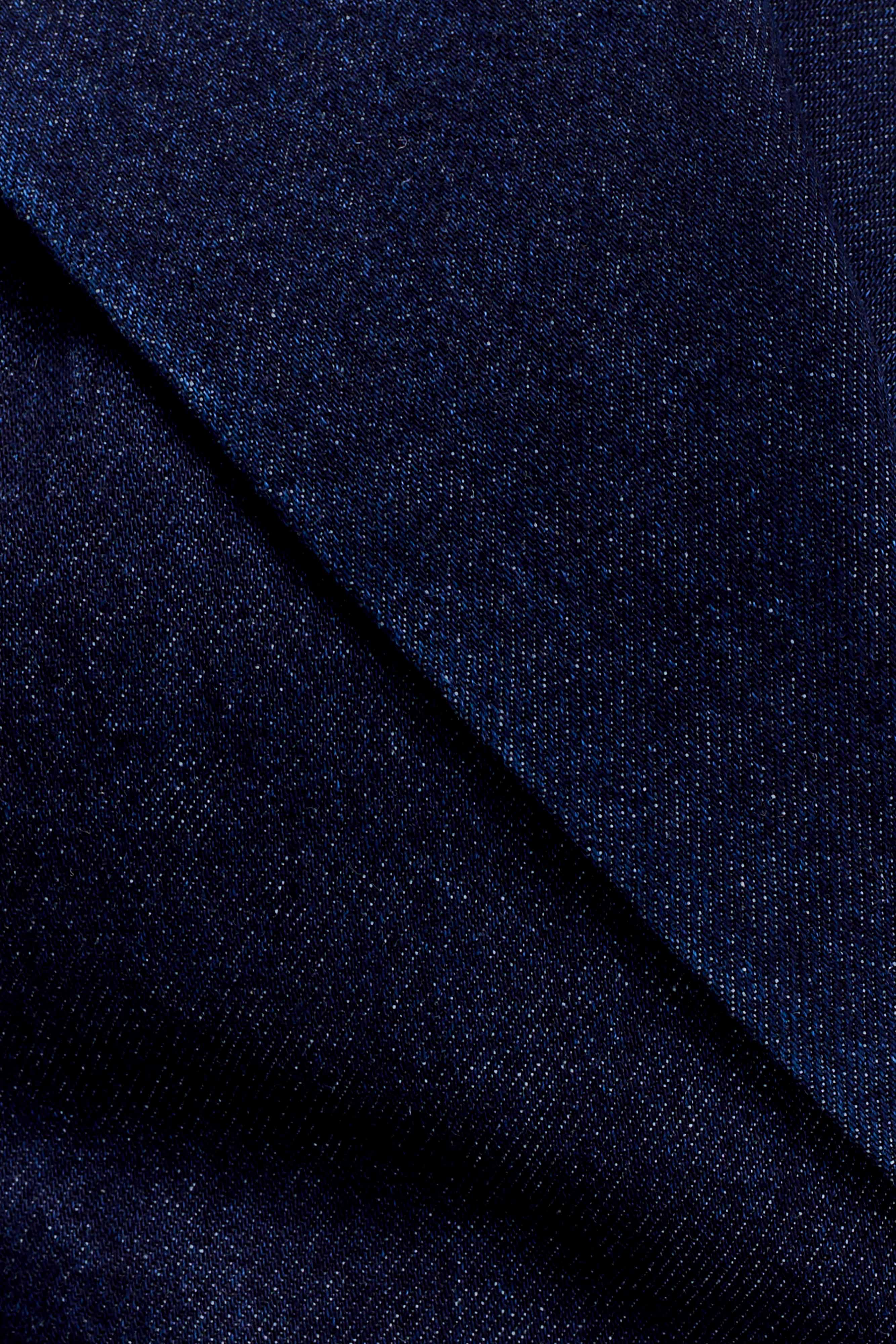 Charley Structured Tie Denim Top - Indigo Blue