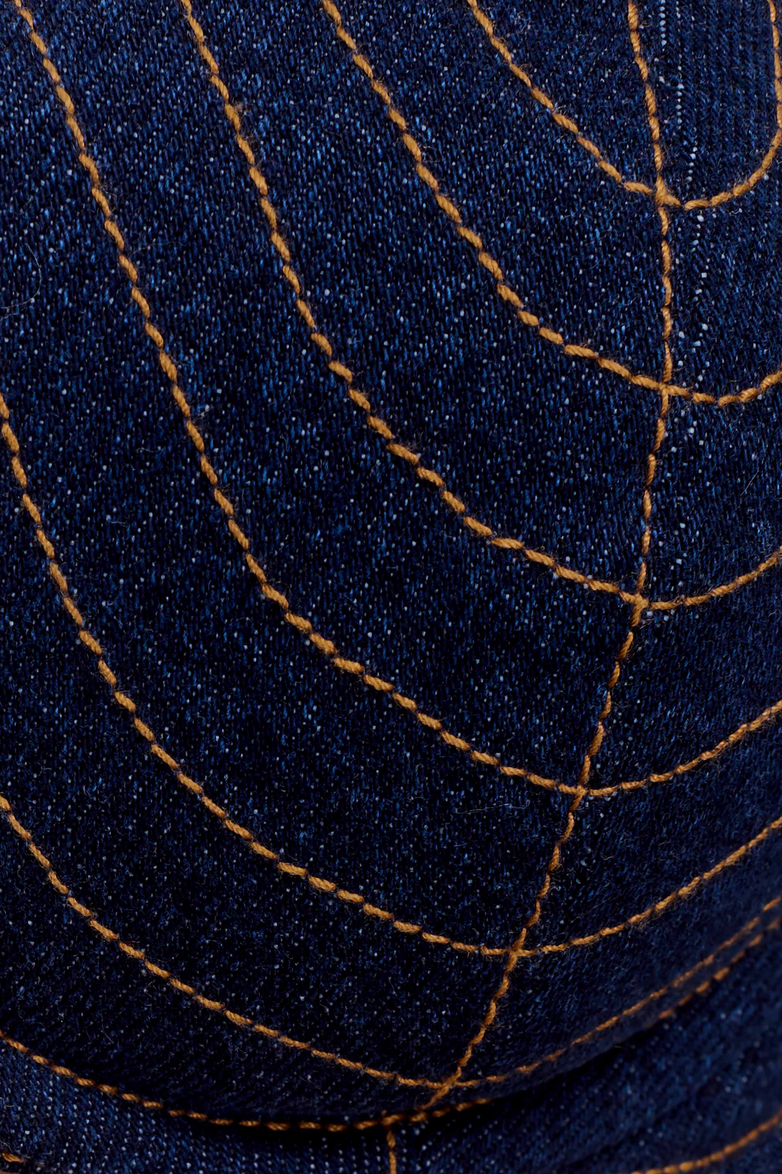 Belle Denim Cropped Bralette - Indigo Blue