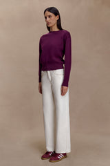 Braxton Cozy Knit Jumper - Plum