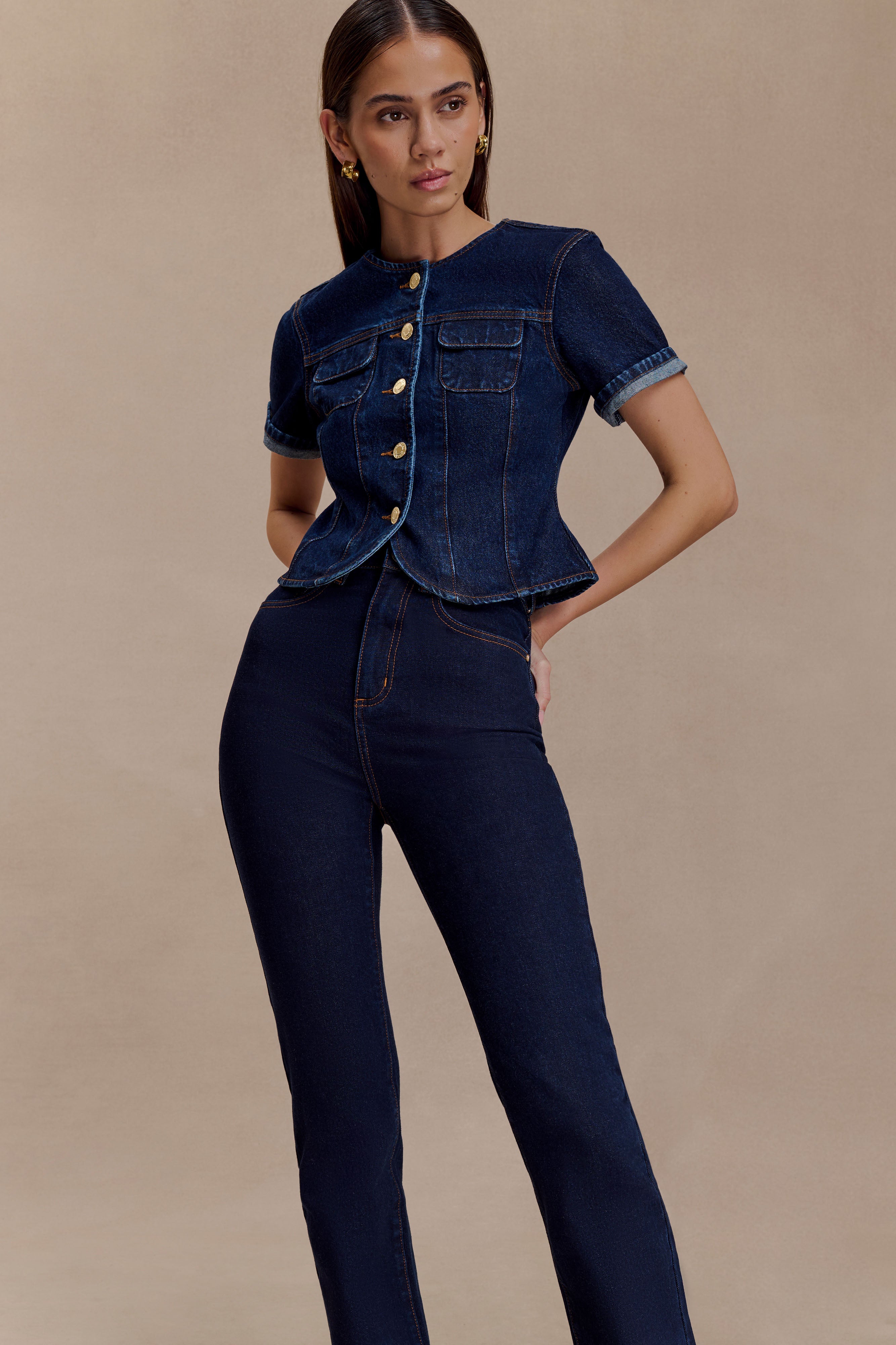 Janessa Skinny Denim Jeans- Indigo Blue