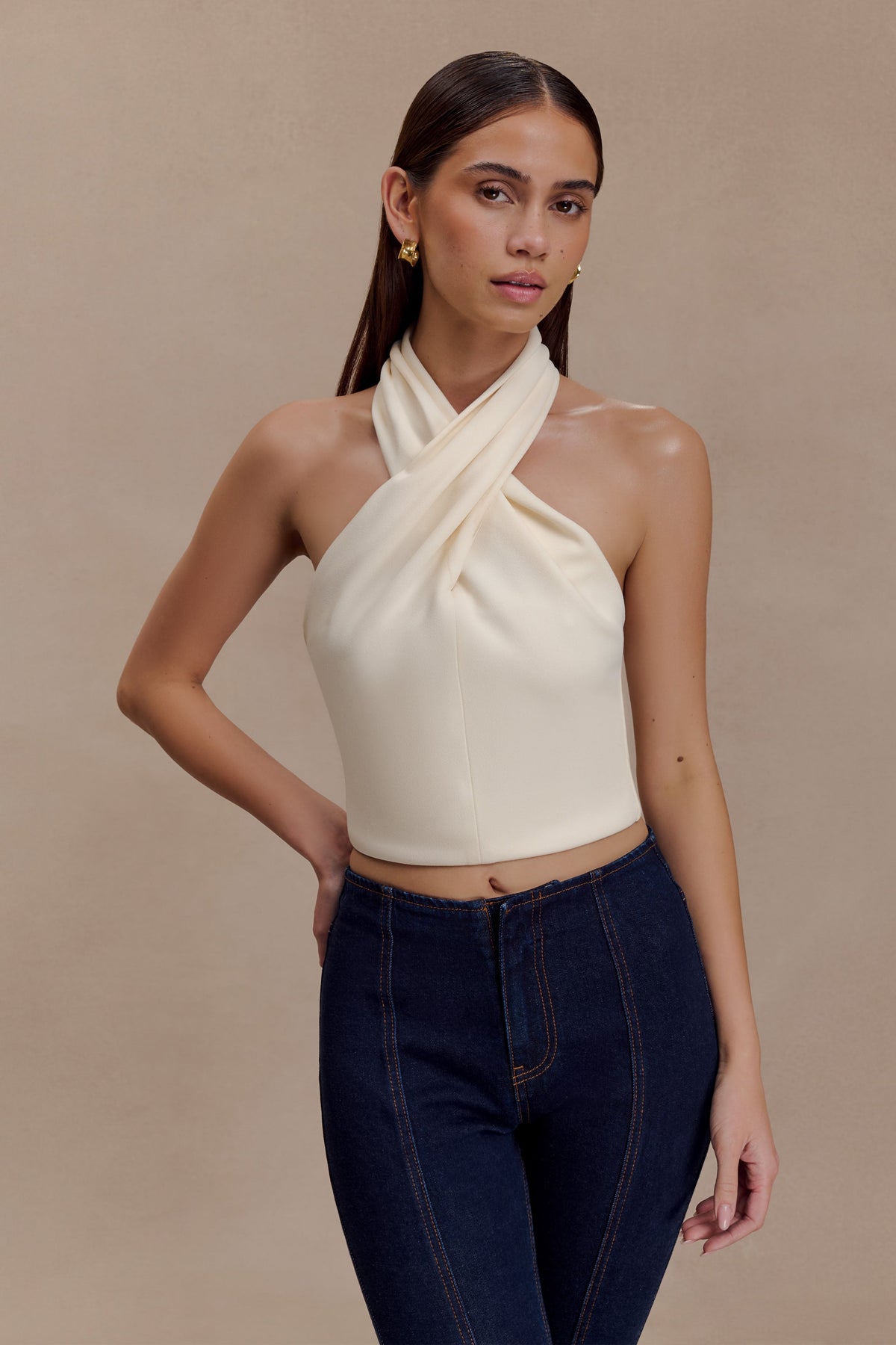 Marion Cross Over Top - Buttercream