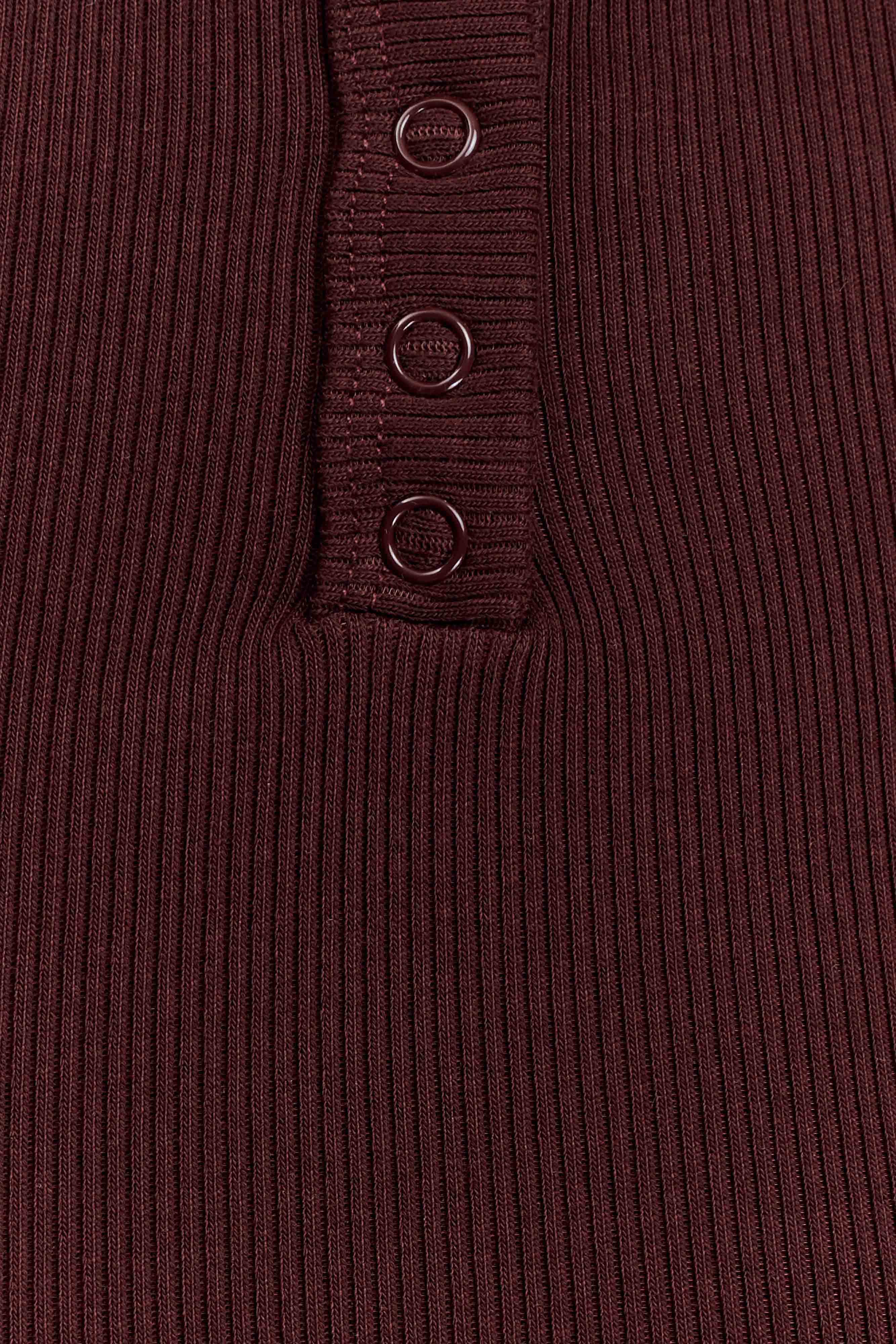 Maelle Off Shoulder Long Sleeve Top - Deep Chocolate