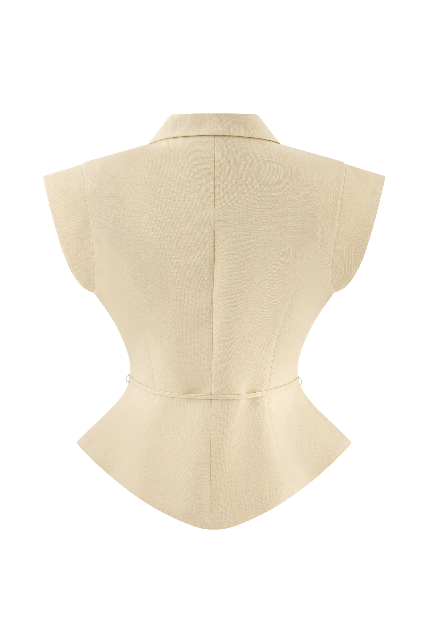 Andina Shortsleeve Linen Top - Natural Beige