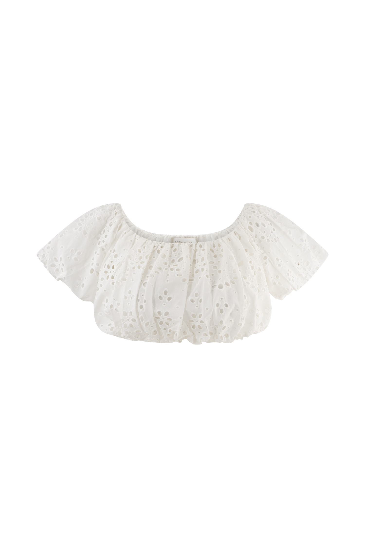 Autumn Off Shoulder Broderie Top - White