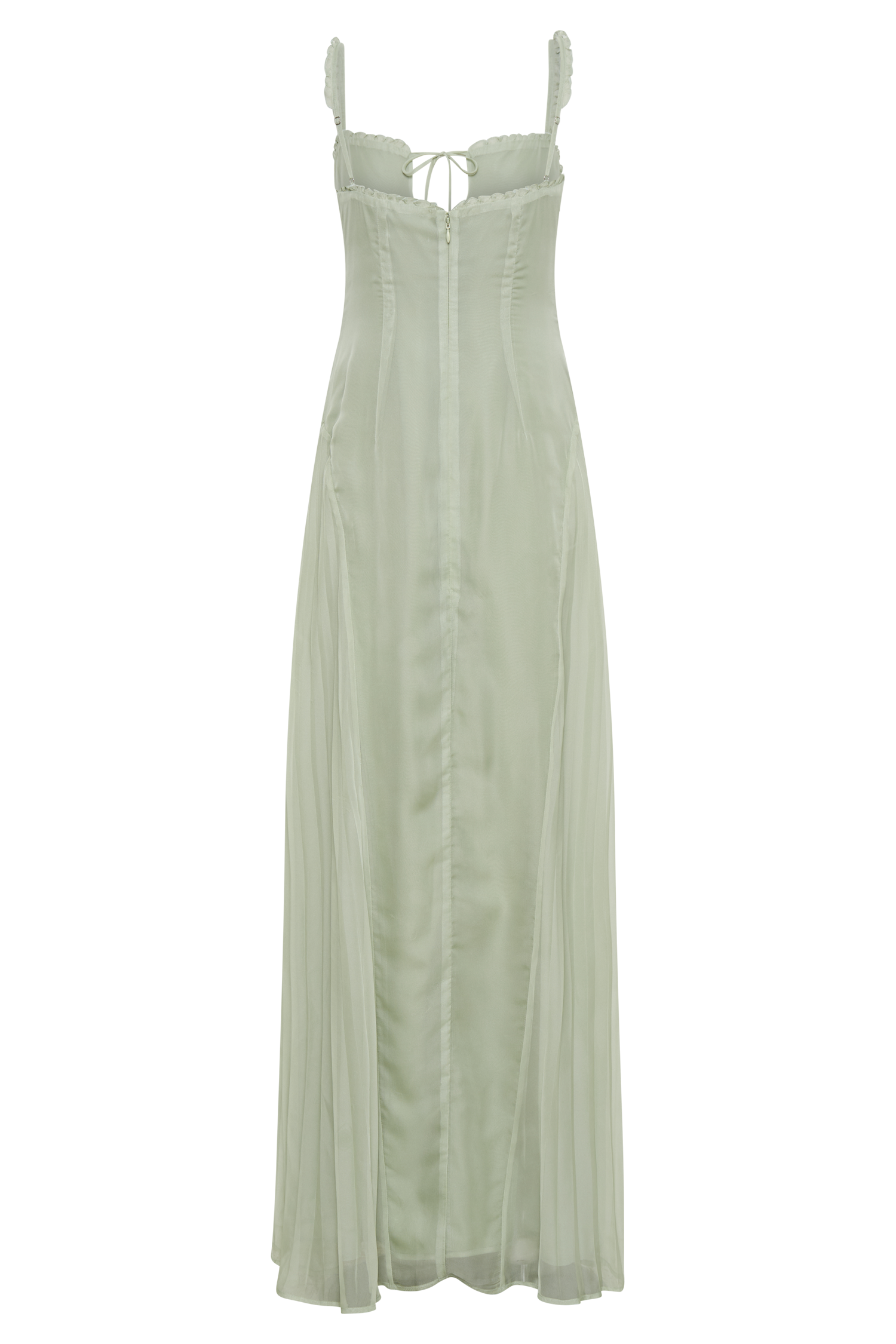 Saira Chiffon Maxi Dress - Pastel Green