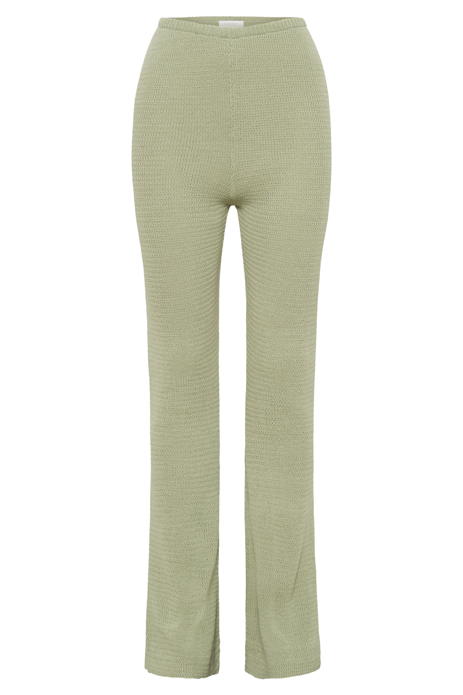 Ridley Straight Leg Knit Pant - Pastel Green