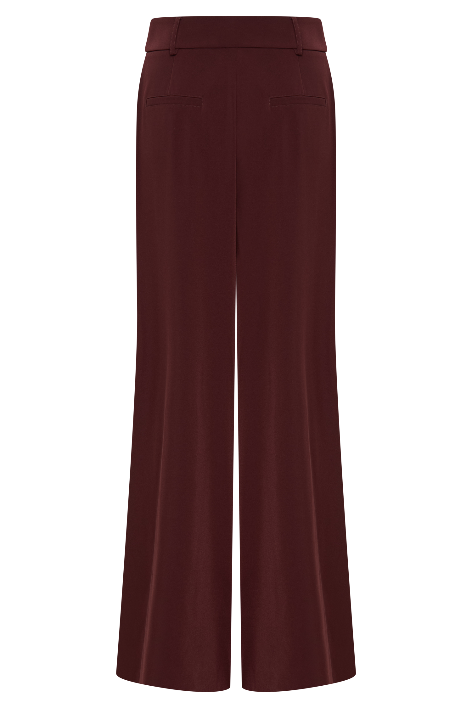 Jacqueline Pleated Wide Leg Pants - Mahogany
