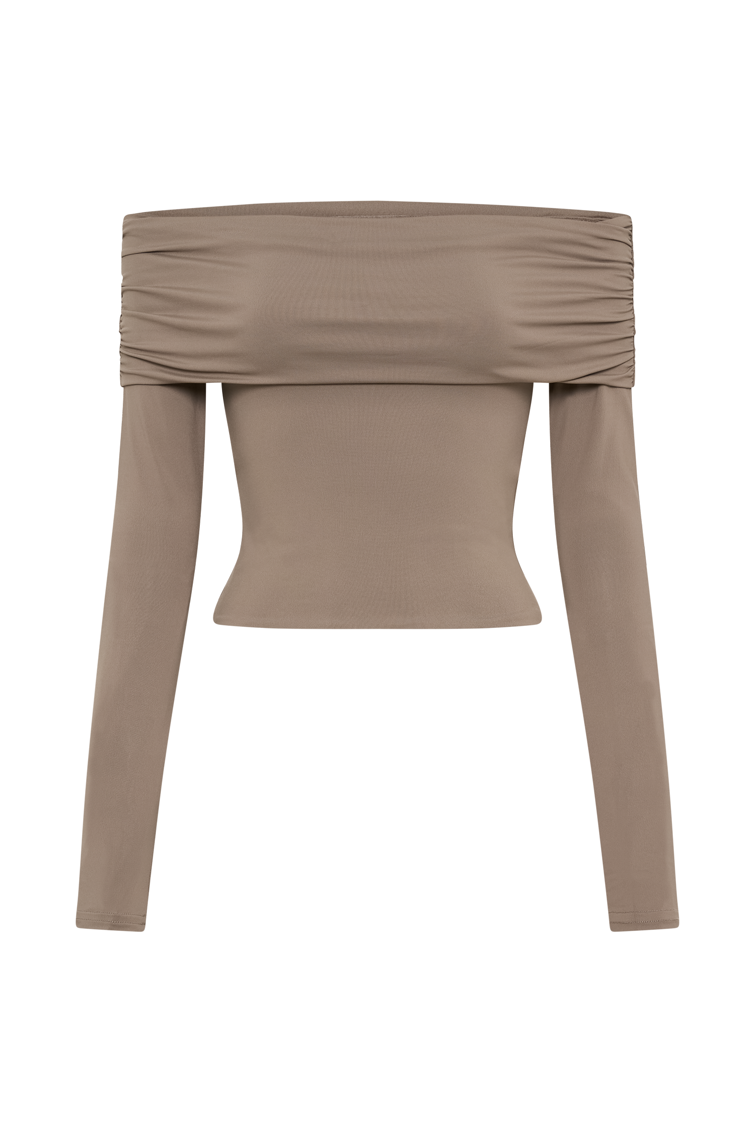 Lucinda Recycled Nylon Off Shoulder Top - Coco